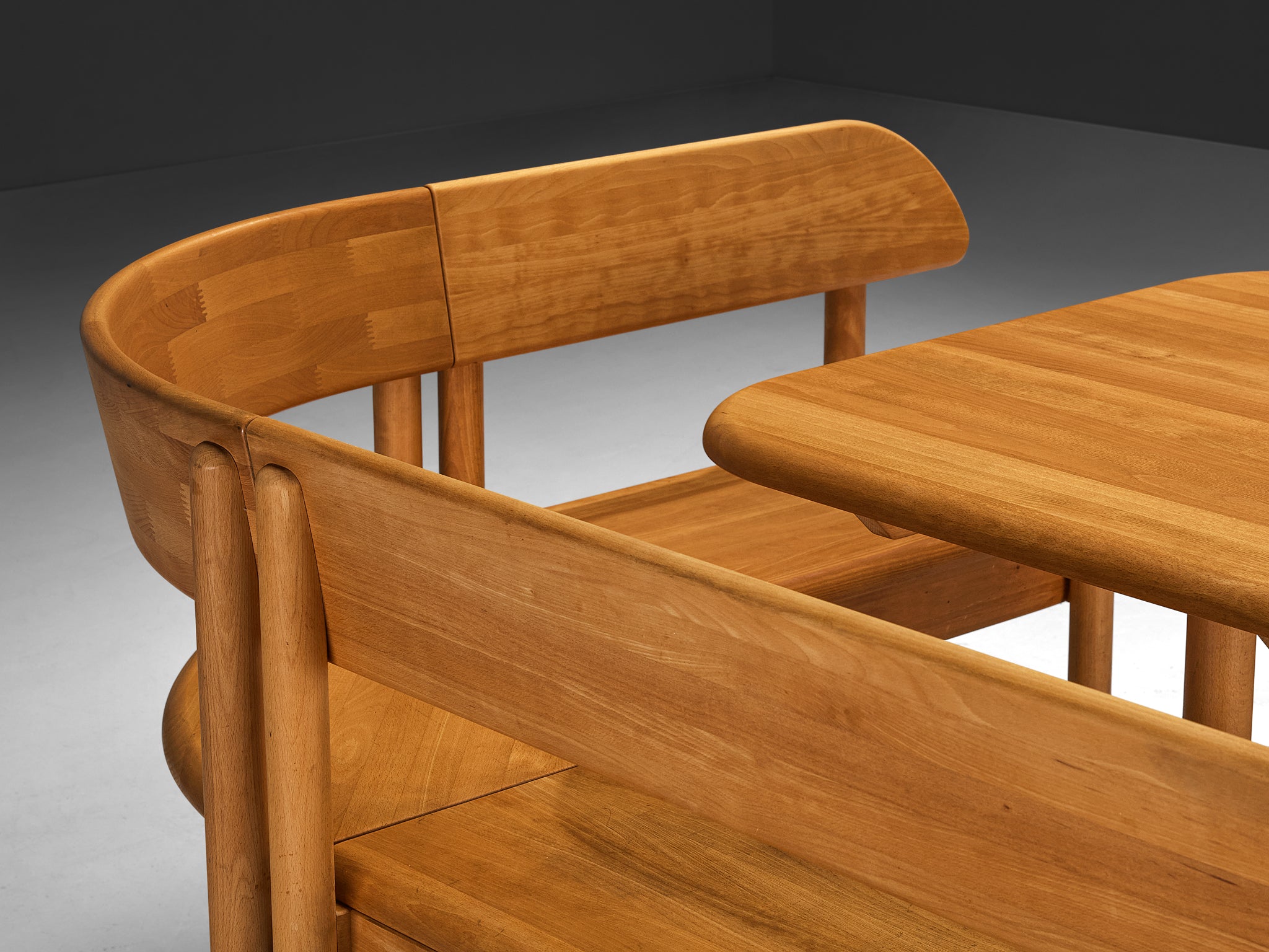 Scandinavian Modern Dining Room Set with Table, Bench, Set of Chairs tables Morentz