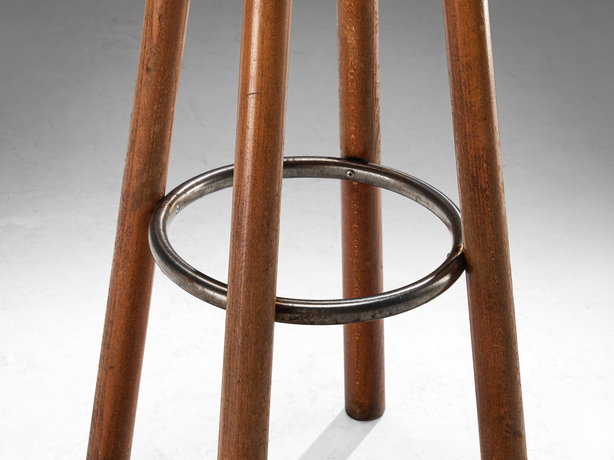 Sturdy Mid-century Bar Stools in Solid Wood seating Morentz