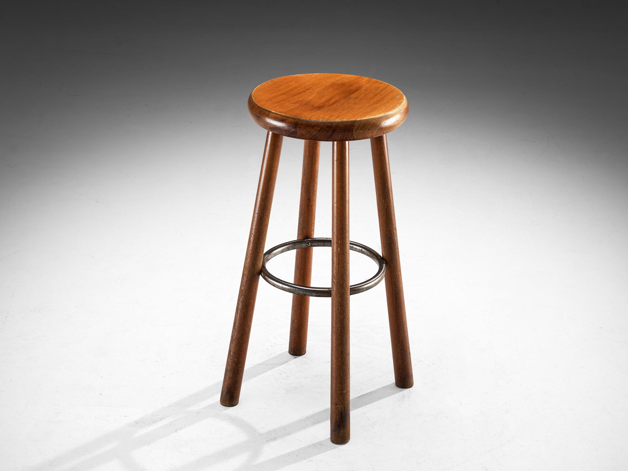 Sturdy Mid-century Bar Stools in Solid Wood Seating Morentz