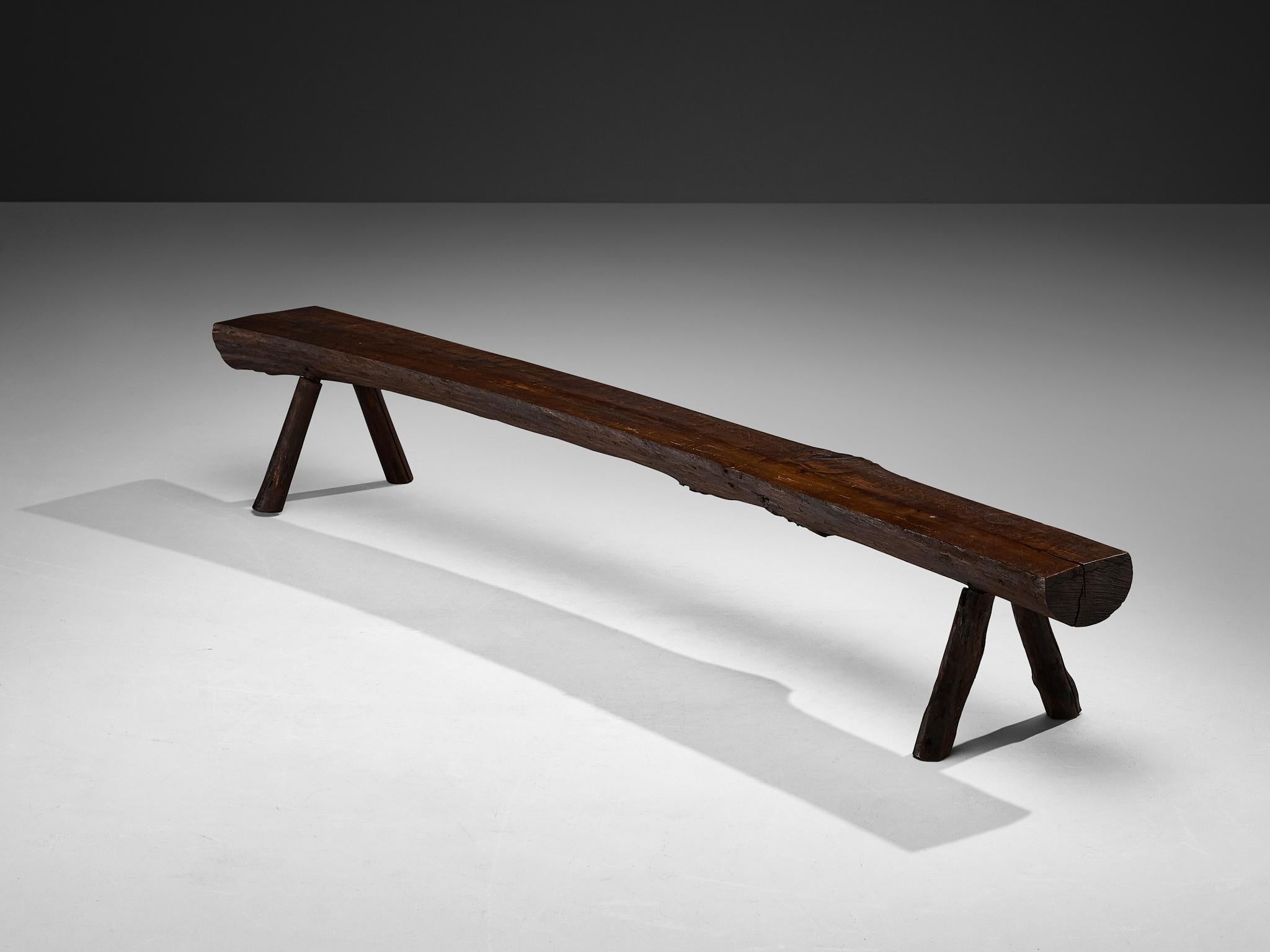 Naturalistic Tree Slab Large Bench 292 cm/114 in seating Morentz