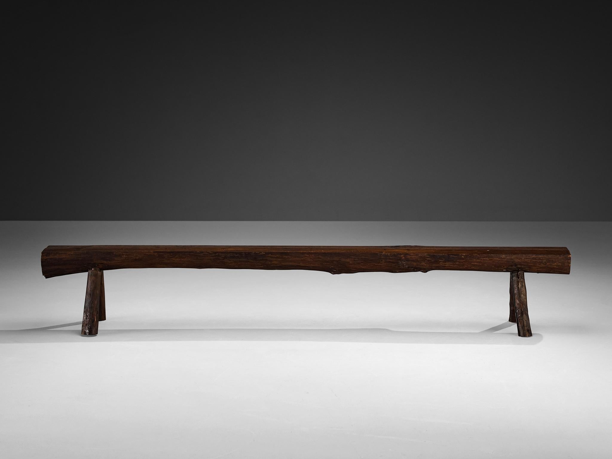 Naturalistic Tree Slab Large Bench 292 cm/114 in seating Morentz