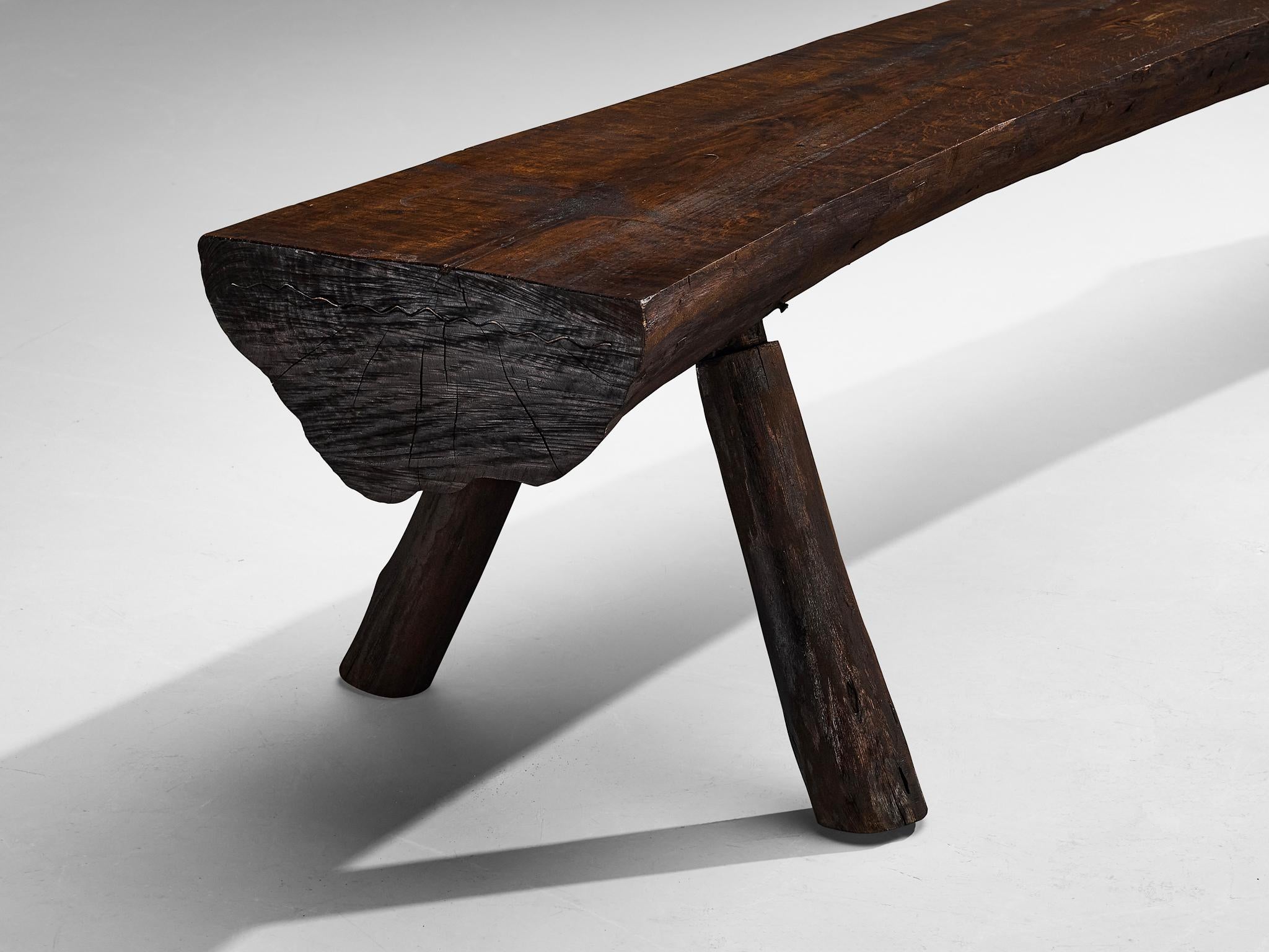 Naturalistic Tree Slab Large Bench 292 cm/114 in seating Morentz