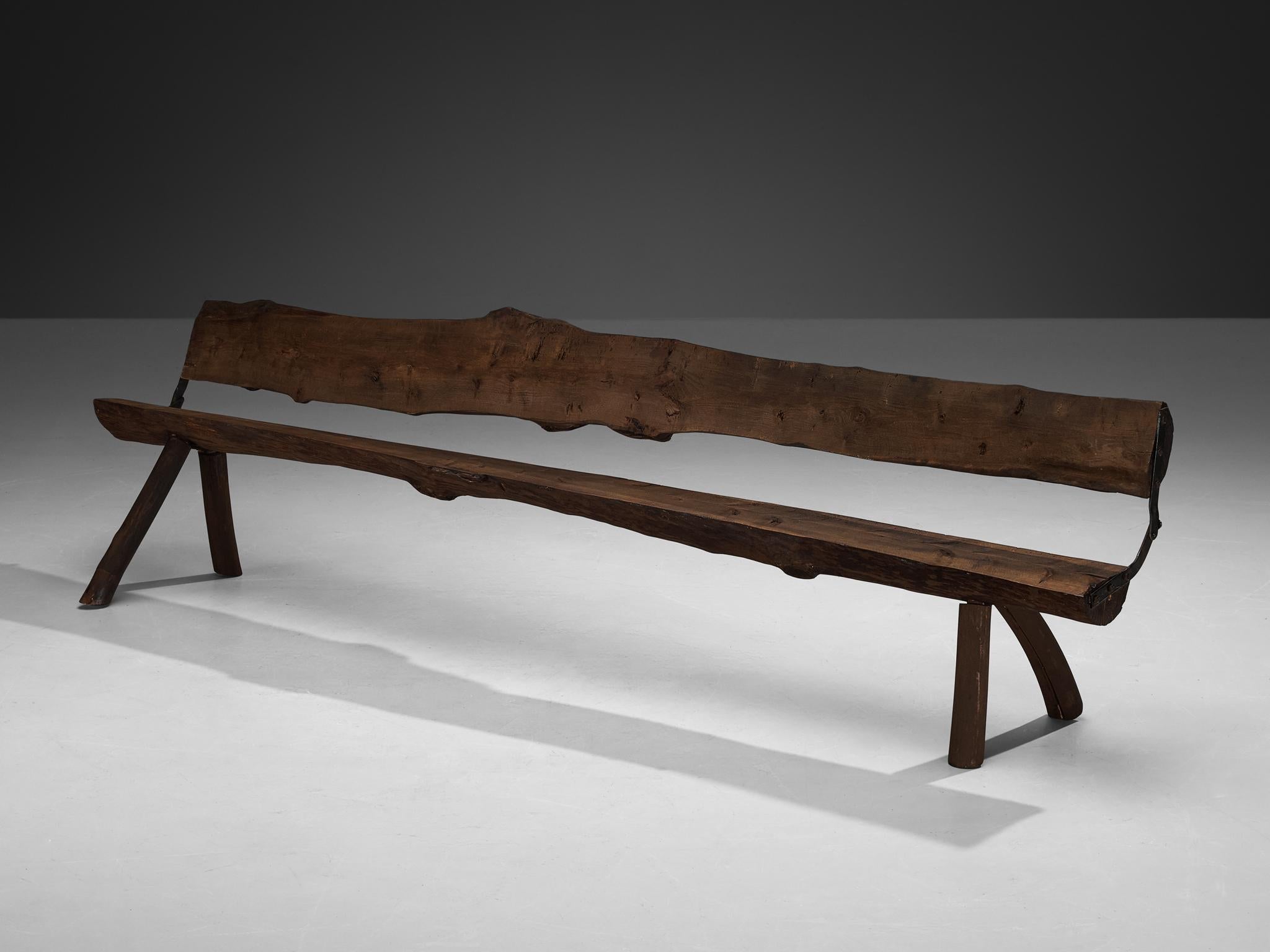 Naturalistic Tree Slab Large Bench 296 cm/116.54 in. seating Morentz