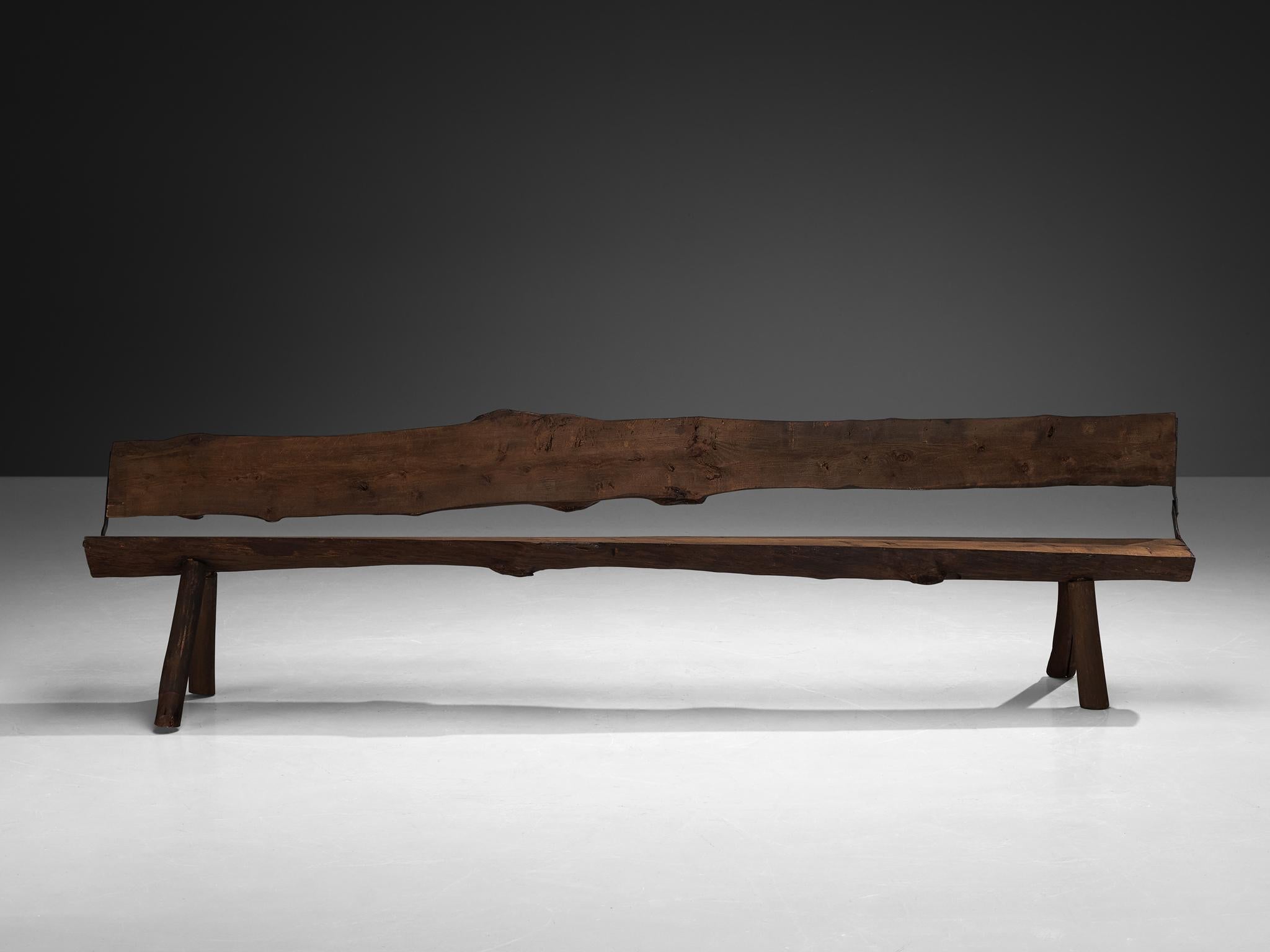 Naturalistic Tree Slab Large Bench 296 cm/116.54 in. seating Morentz