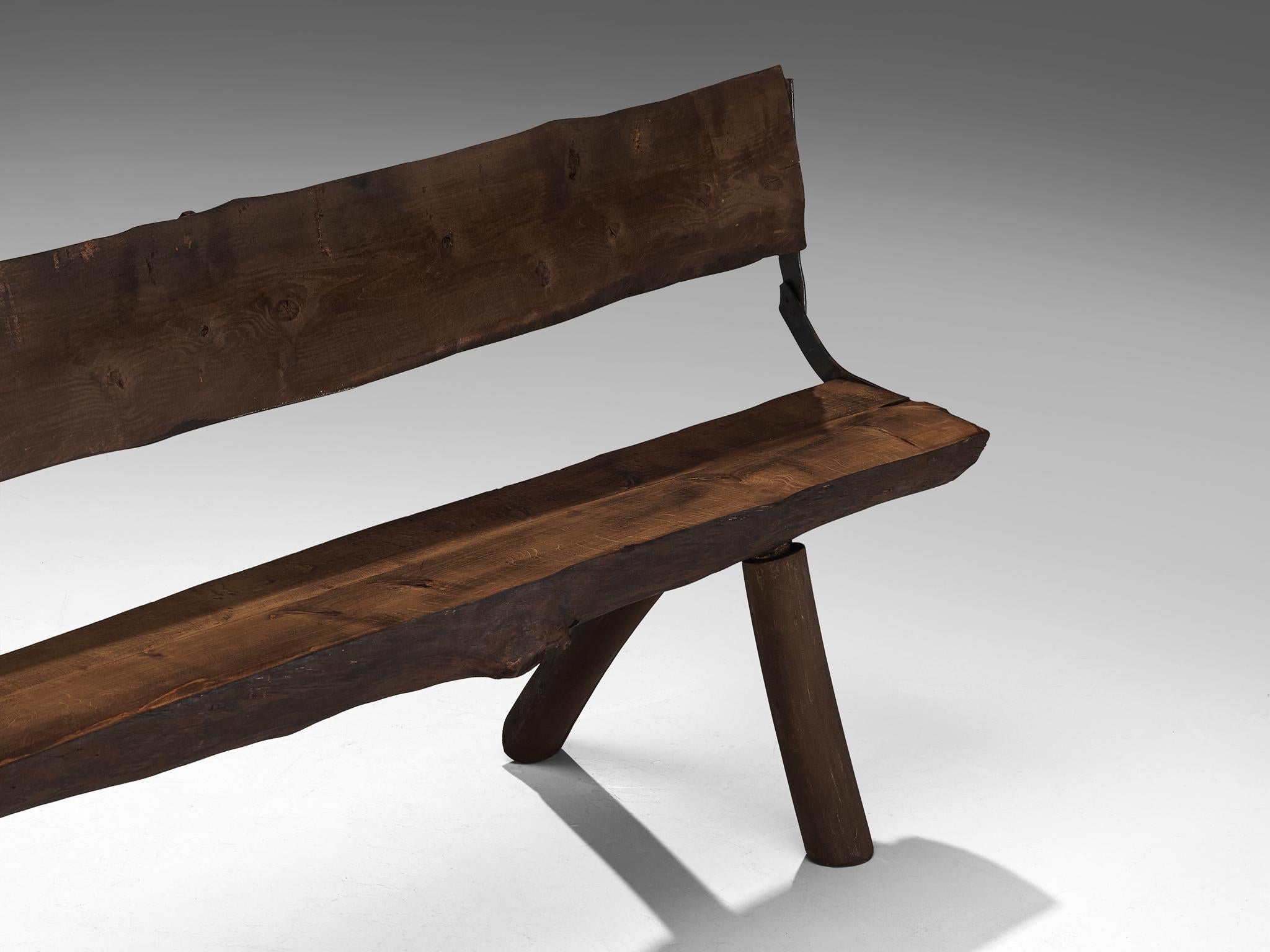 Naturalistic Tree Slab Large Bench 296 cm/116.54 in. seating Morentz