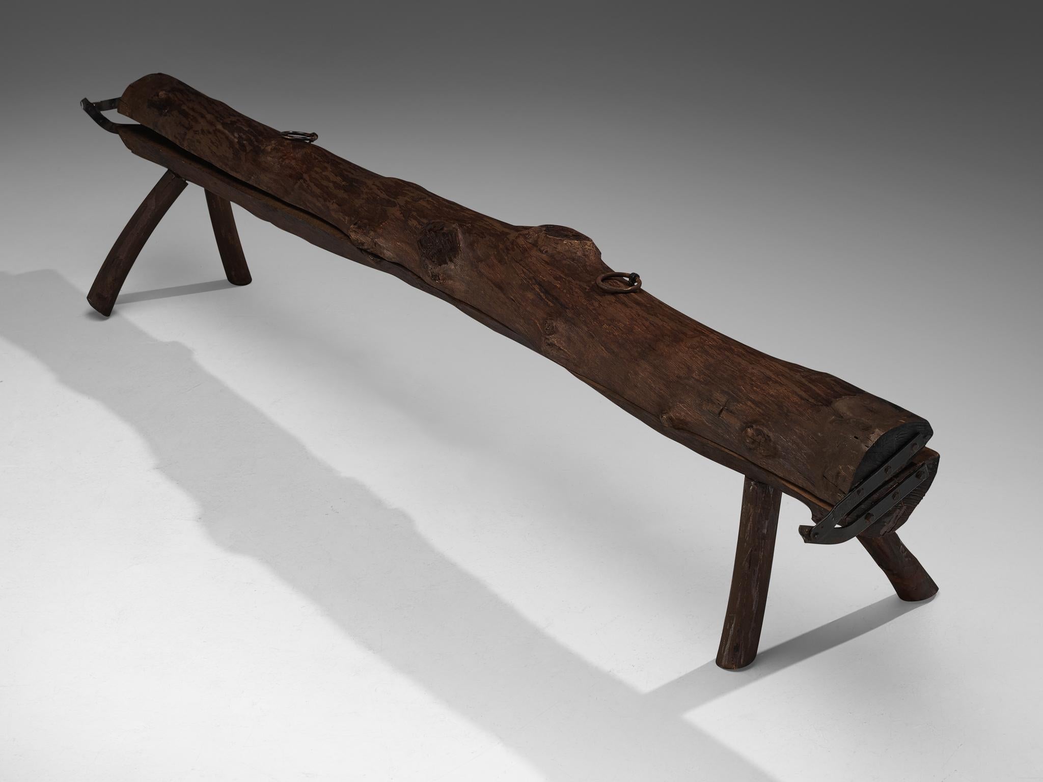 Naturalistic Tree Slab Large Bench 296 cm/116.54 in. seating Morentz