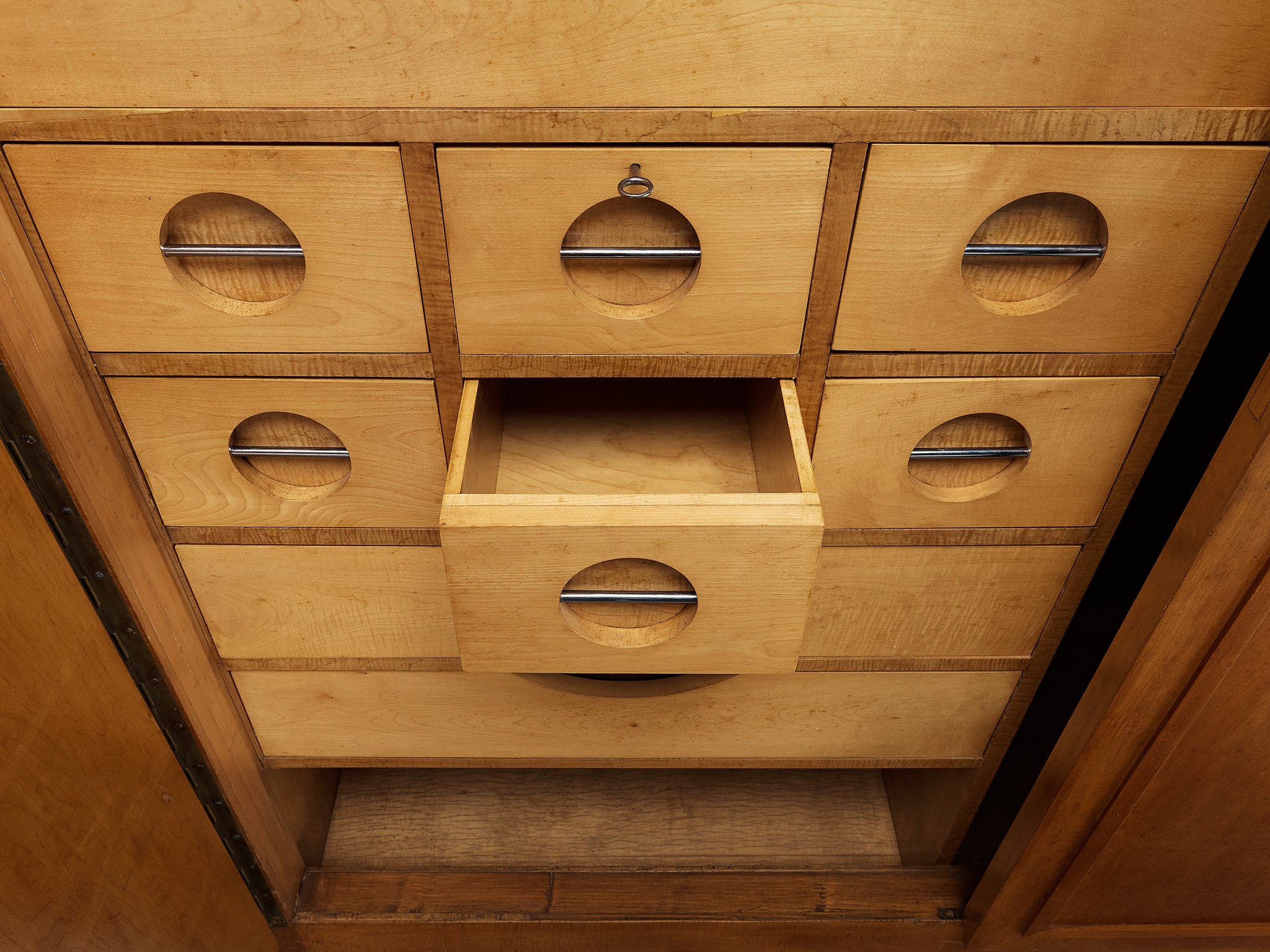 Rare Studio B.B.P.R. Wardrobe in Maple and Mirrored Glass ca. 1933 Case pieces and storage cabinets Morentz