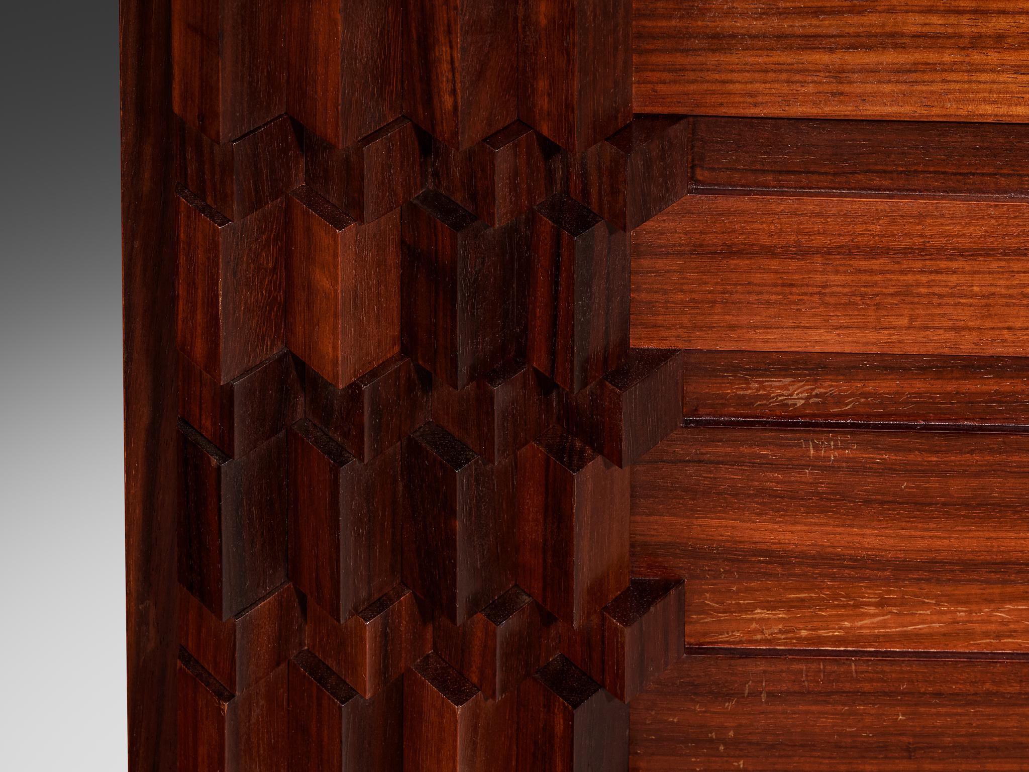 Luciano Frigerio 'Diamante' Sideboard with Cubist Graphic Front case pieces and storage cabinets Morentz