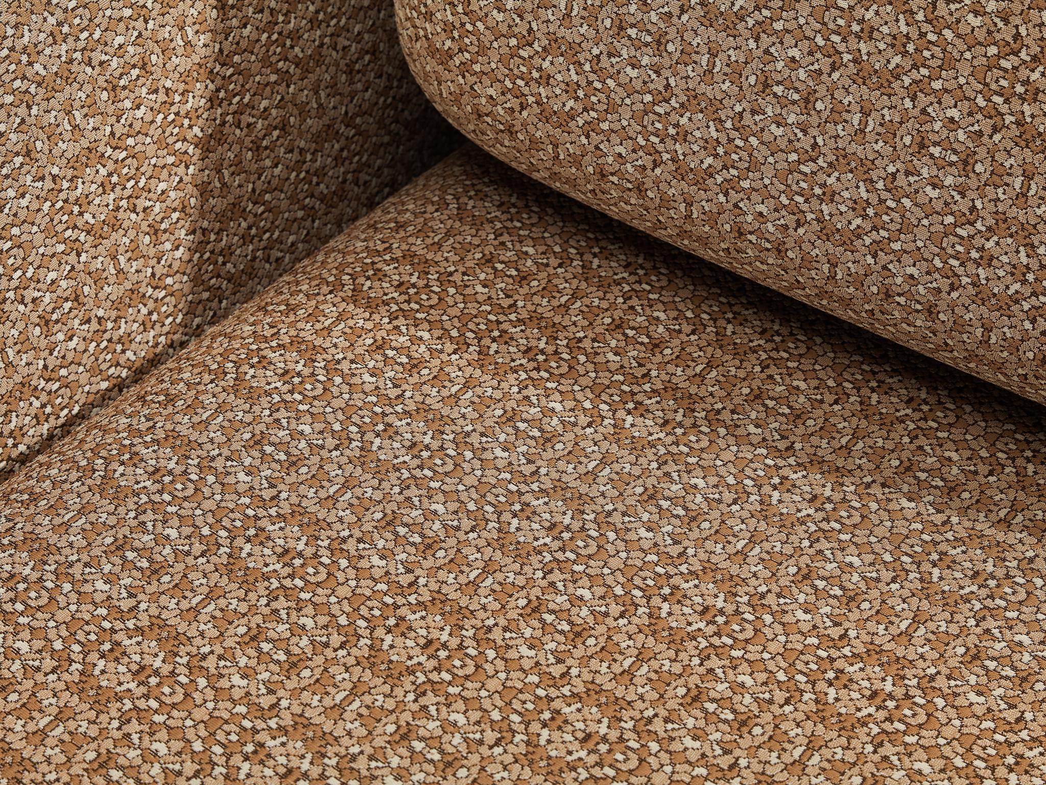 1970s Post-Modern Lounge Chair in Beige Patterned Fabric seating Morentz