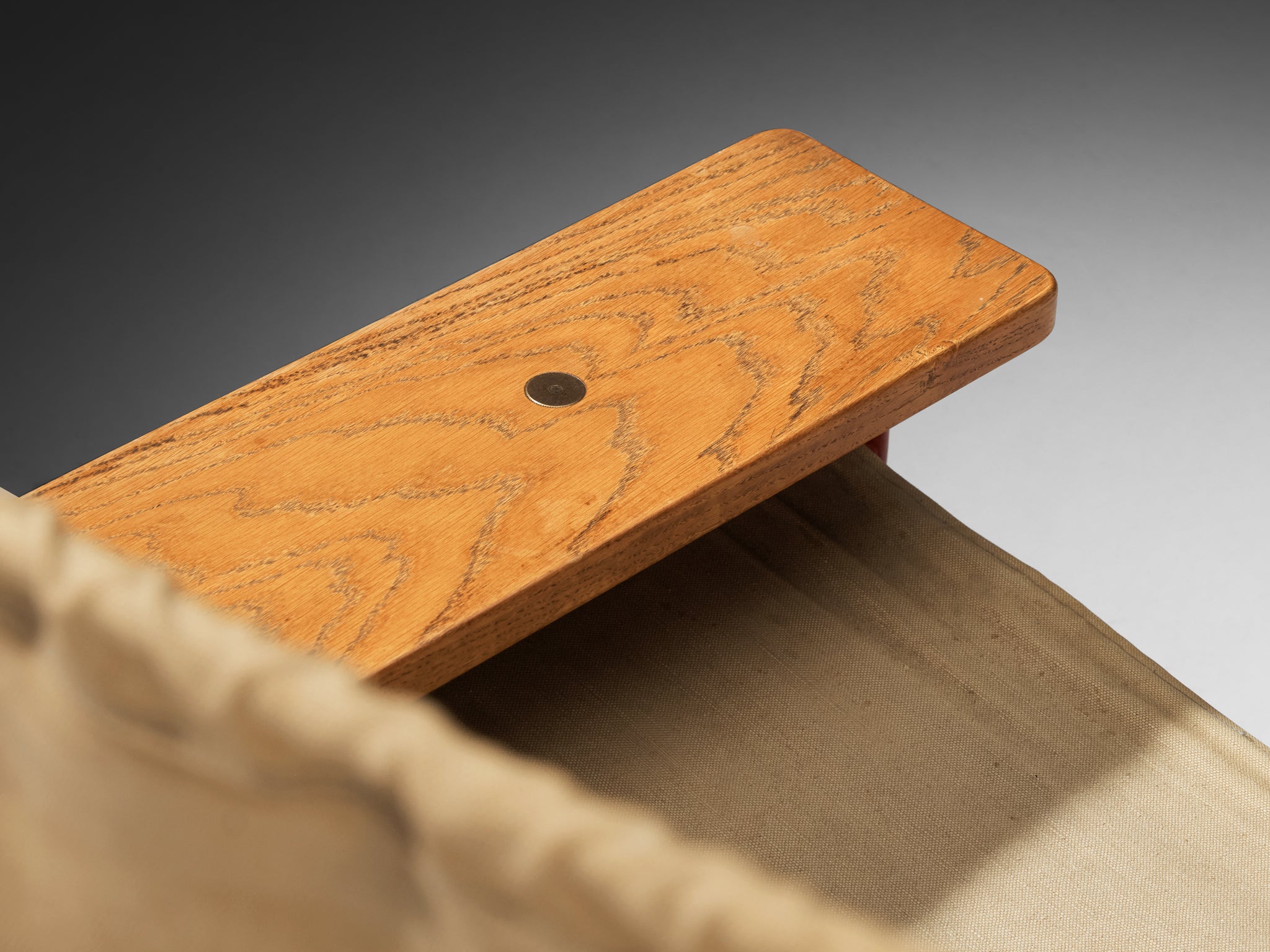 Mid-century Modern Dutch Lounge Chair in Steel, Canvas and Oak