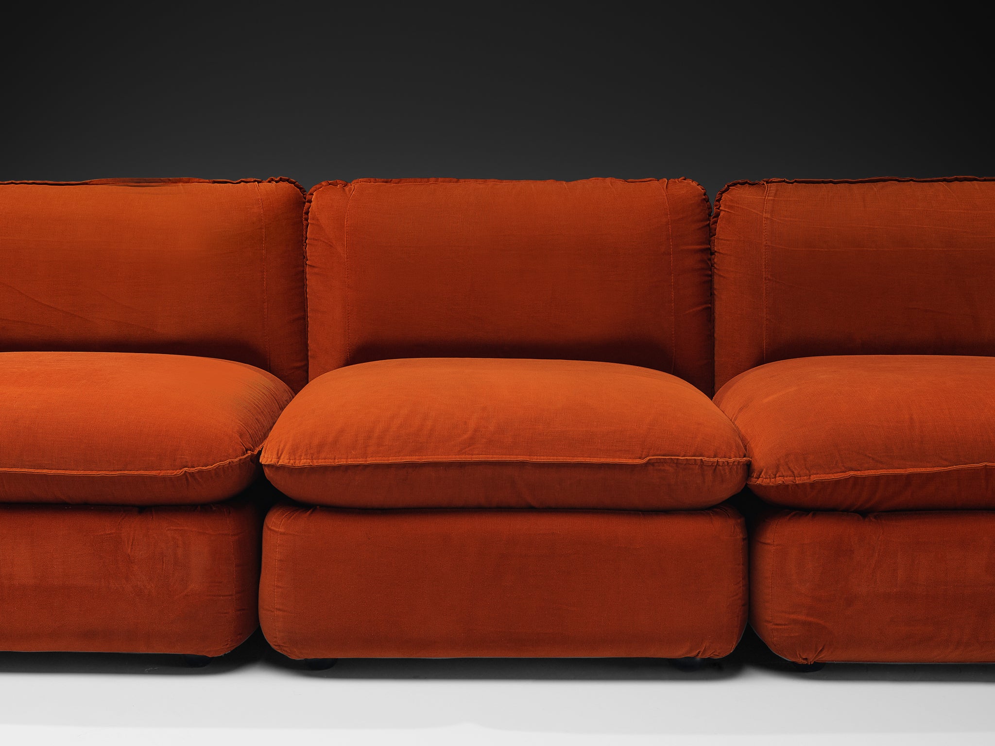 IPE Cavalli Italian Sectional Sofa in Red Upholstery Seating Morentz