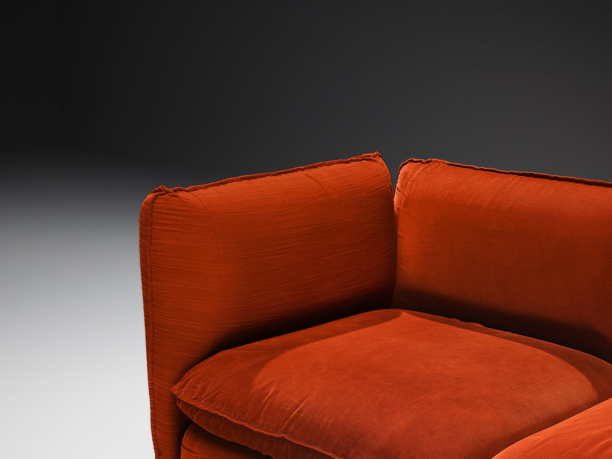 IPE Cavalli Italian Sectional Sofa in Red Upholstery Seating Morentz