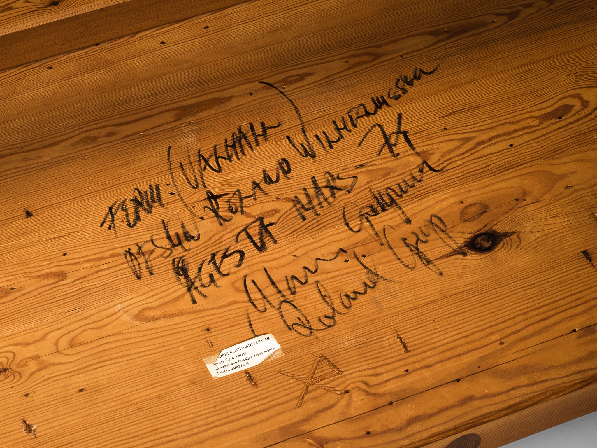 Roland Wilhelmsson Dining Table in Solid Pine 1970s tables Morentz