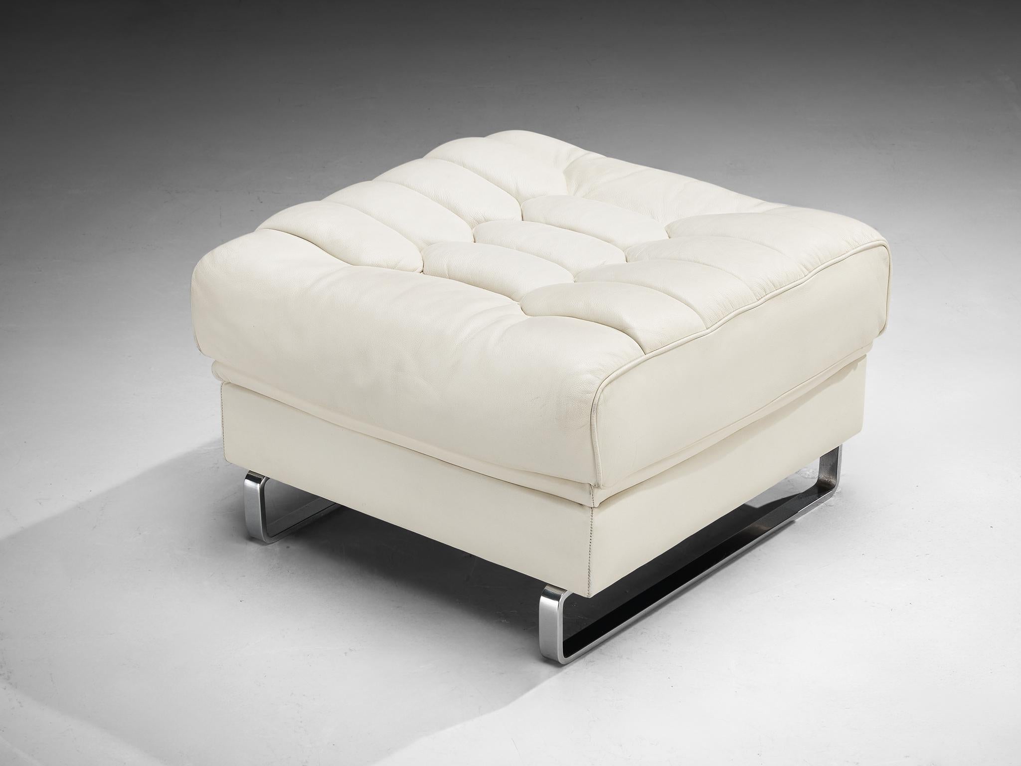 Robert Haussmann for De Sede 'DS-P' Lounge Chair with Ottoman in Leather seating Morentz