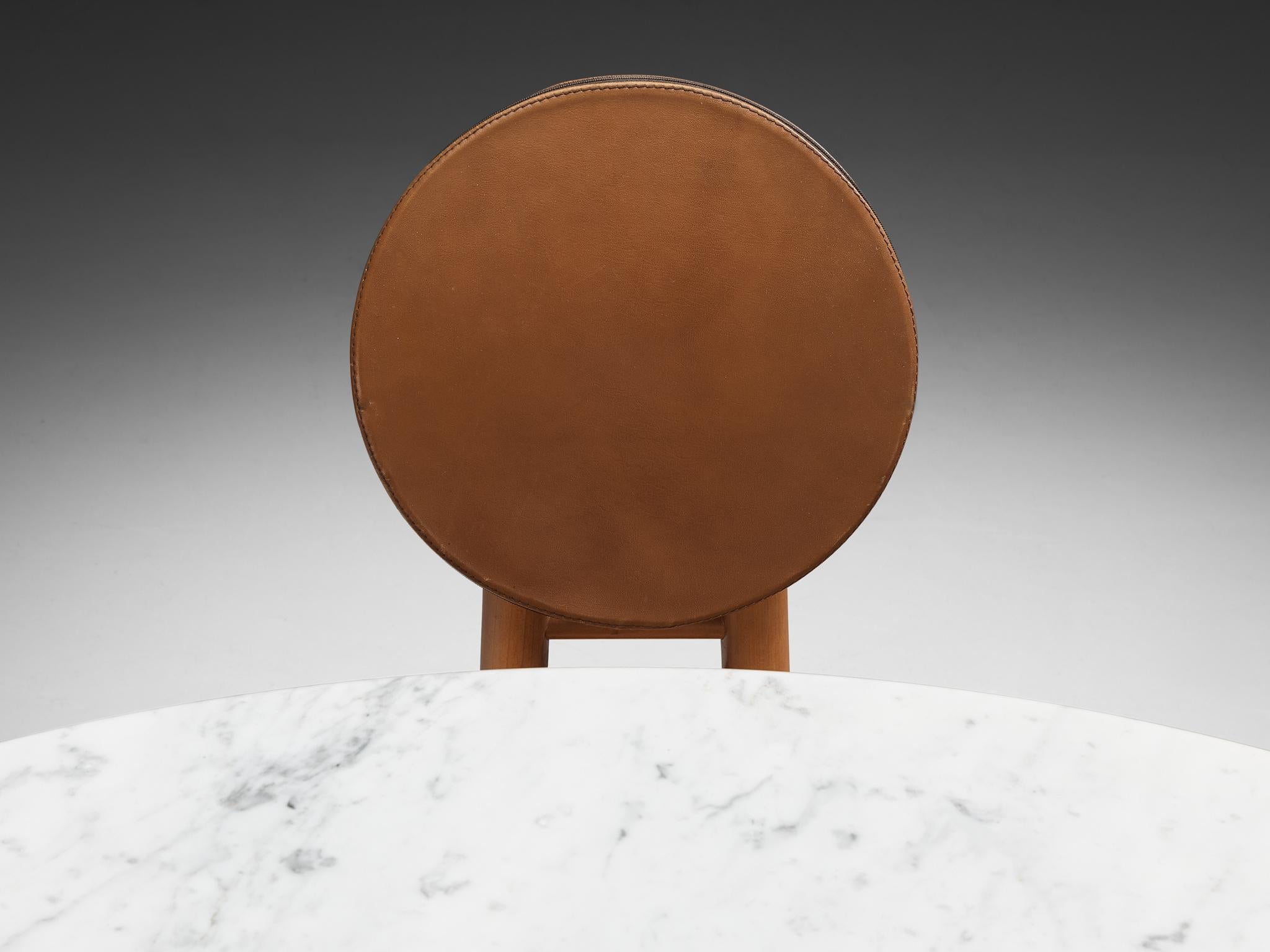 Italian Postmodern Dining Set Marble Table and Mobil Girgi Chairs seating Morentz