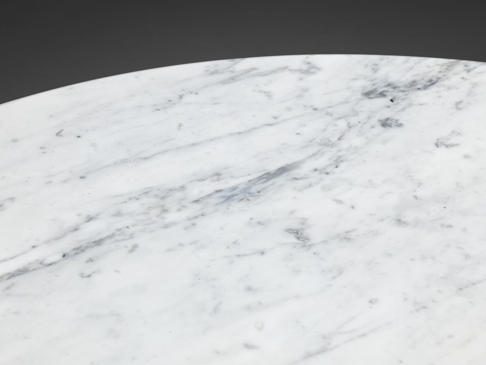 Italian Midcentury Marble Round Pedestal Dining Table Tables Morentz