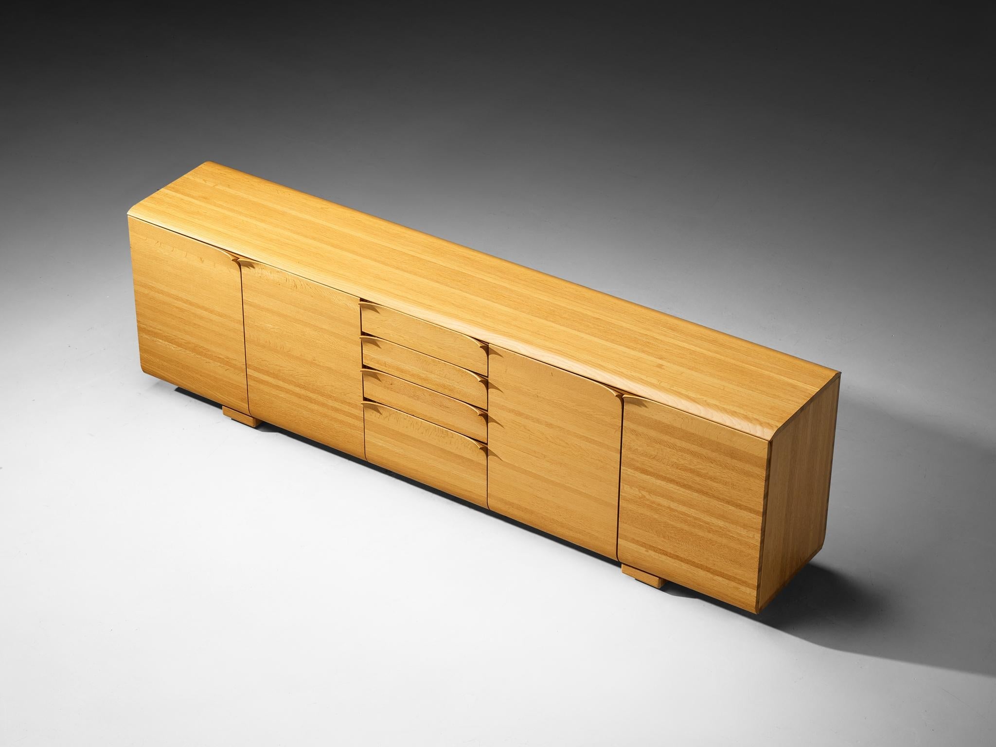Bob van den Berghe for Van Den Berghe Pauvers 'Iris' Sideboard in Solid Oak case pieces and storage cabinets Morentz