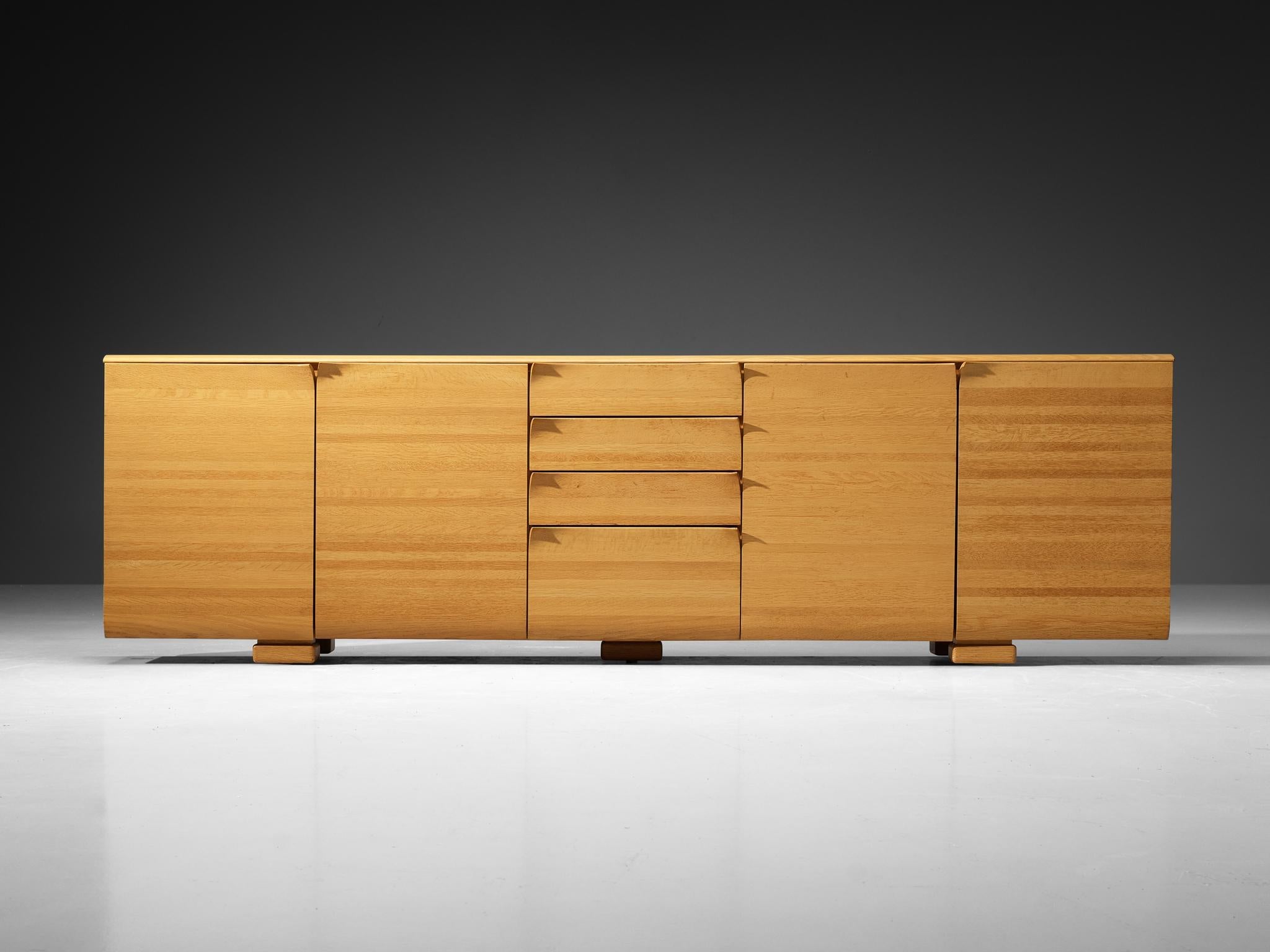 Bob van den Berghe for Van Den Berghe Pauvers 'Iris' Sideboard in Solid Oak case pieces and storage cabinets Morentz