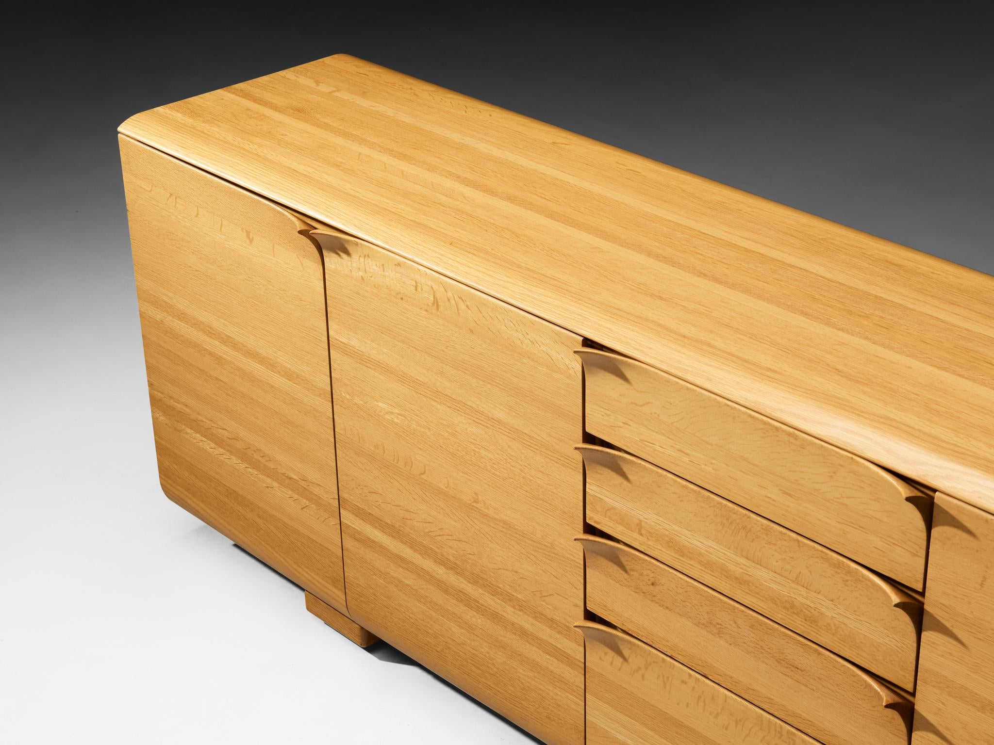 Bob van den Berghe for Van Den Berghe Pauvers 'Iris' Sideboard in Solid Oak case pieces and storage cabinets Morentz