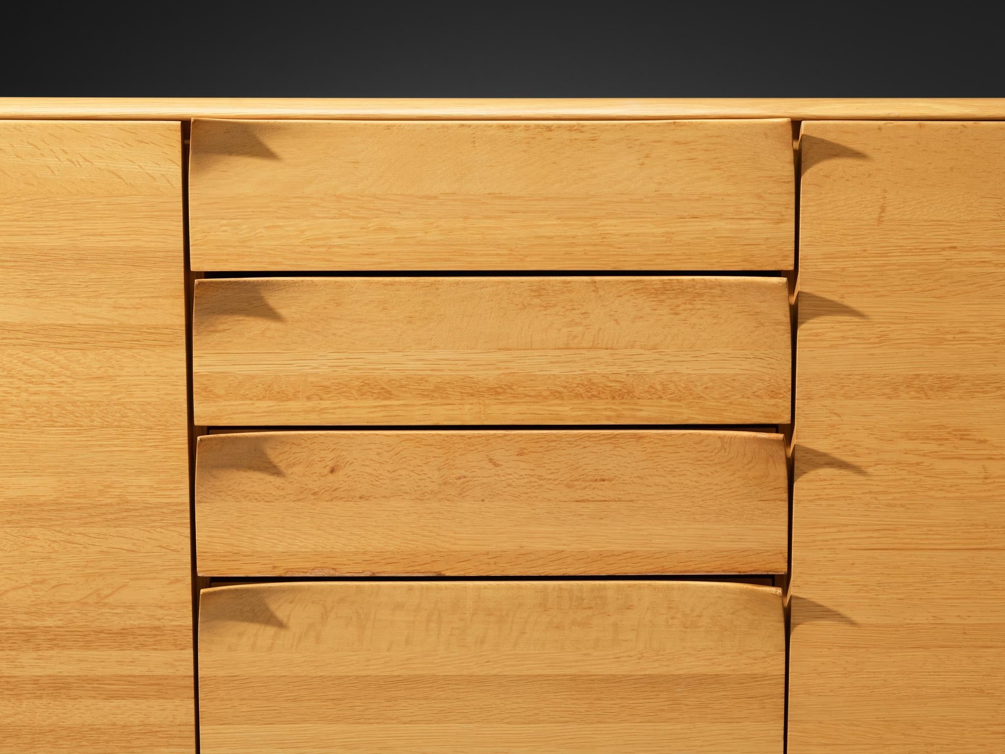 Bob van den Berghe for Van Den Berghe Pauvers 'Iris' Sideboard in Solid Oak case pieces and storage cabinets Morentz