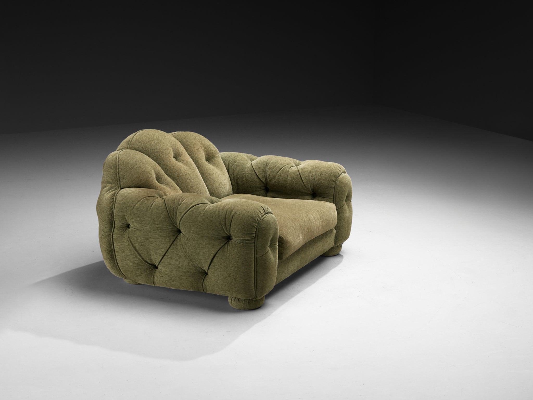 Vivai Del Sud Superstar Lounge Chair in Olive Green Fabric Seating Morentz