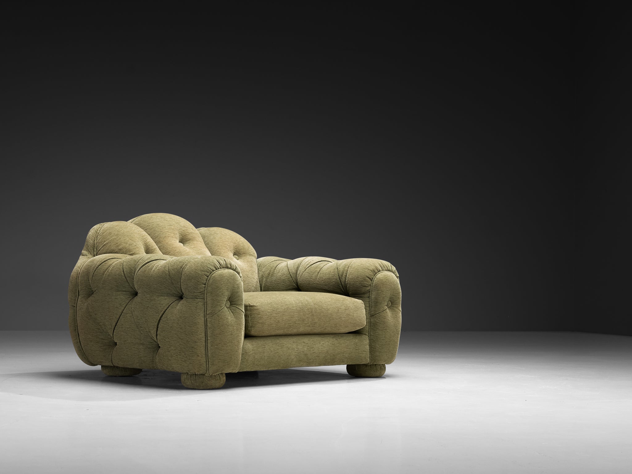 Vivai Del Sud Superstar Lounge Chair in Olive Green Fabric Seating Morentz