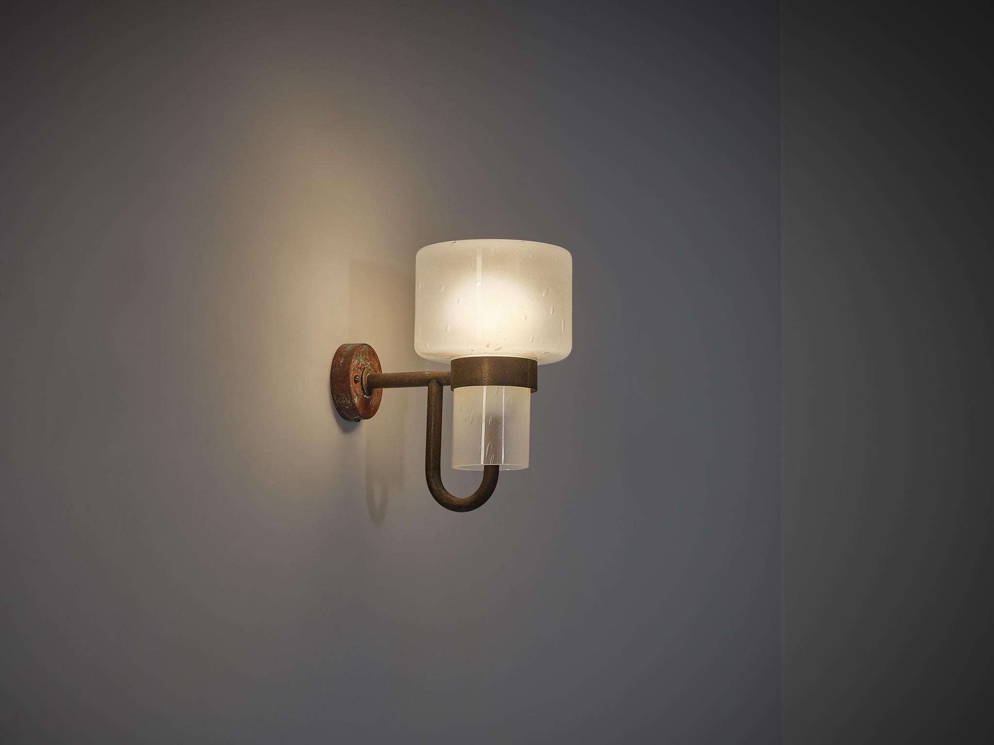 Hans-Agne Jakobsson Wall Light in Copper and Blown Glass lighting Morentz