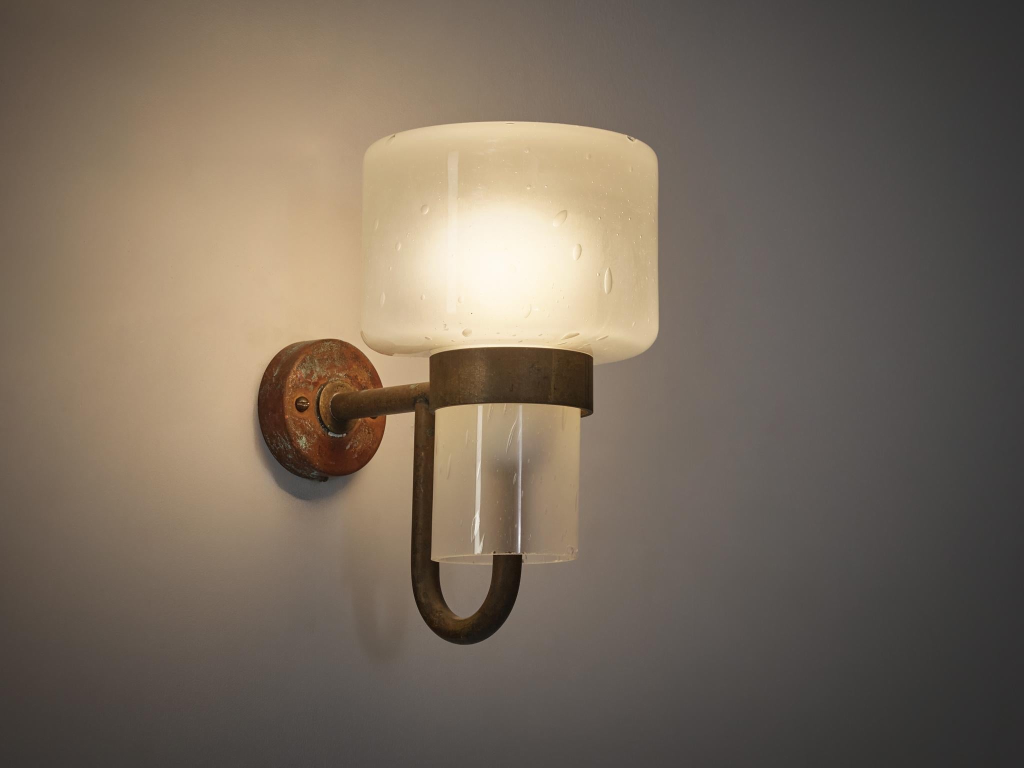 Hans-Agne Jakobsson Wall Light in Copper and Blown Glass lighting Morentz