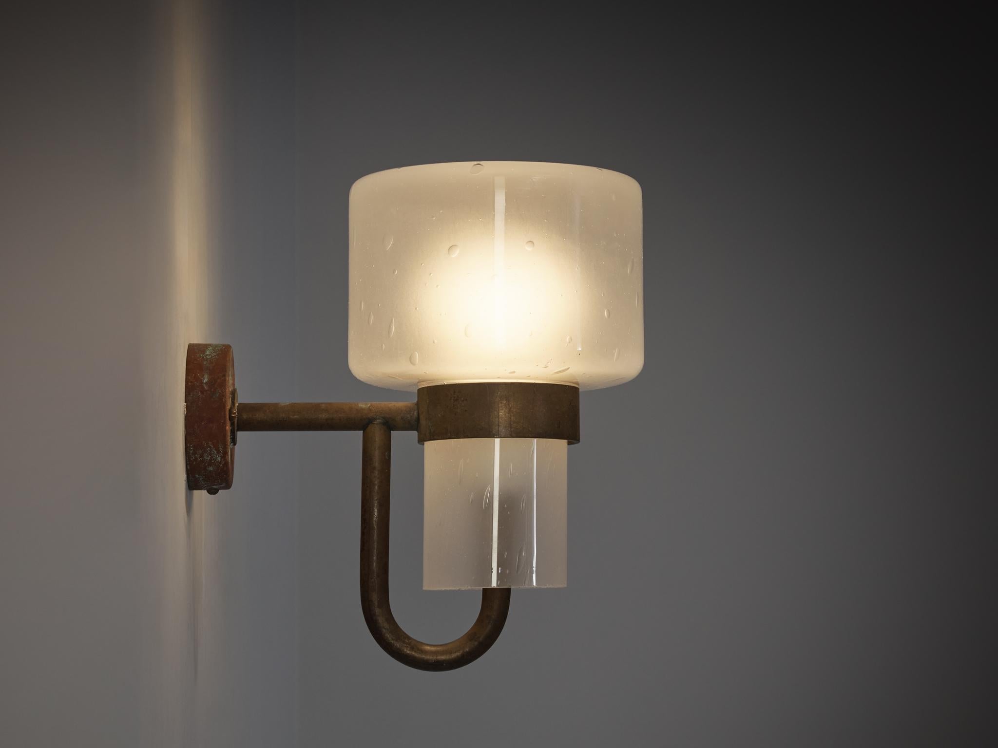 Hans-Agne Jakobsson Wall Light in Copper and Blown Glass lighting Morentz