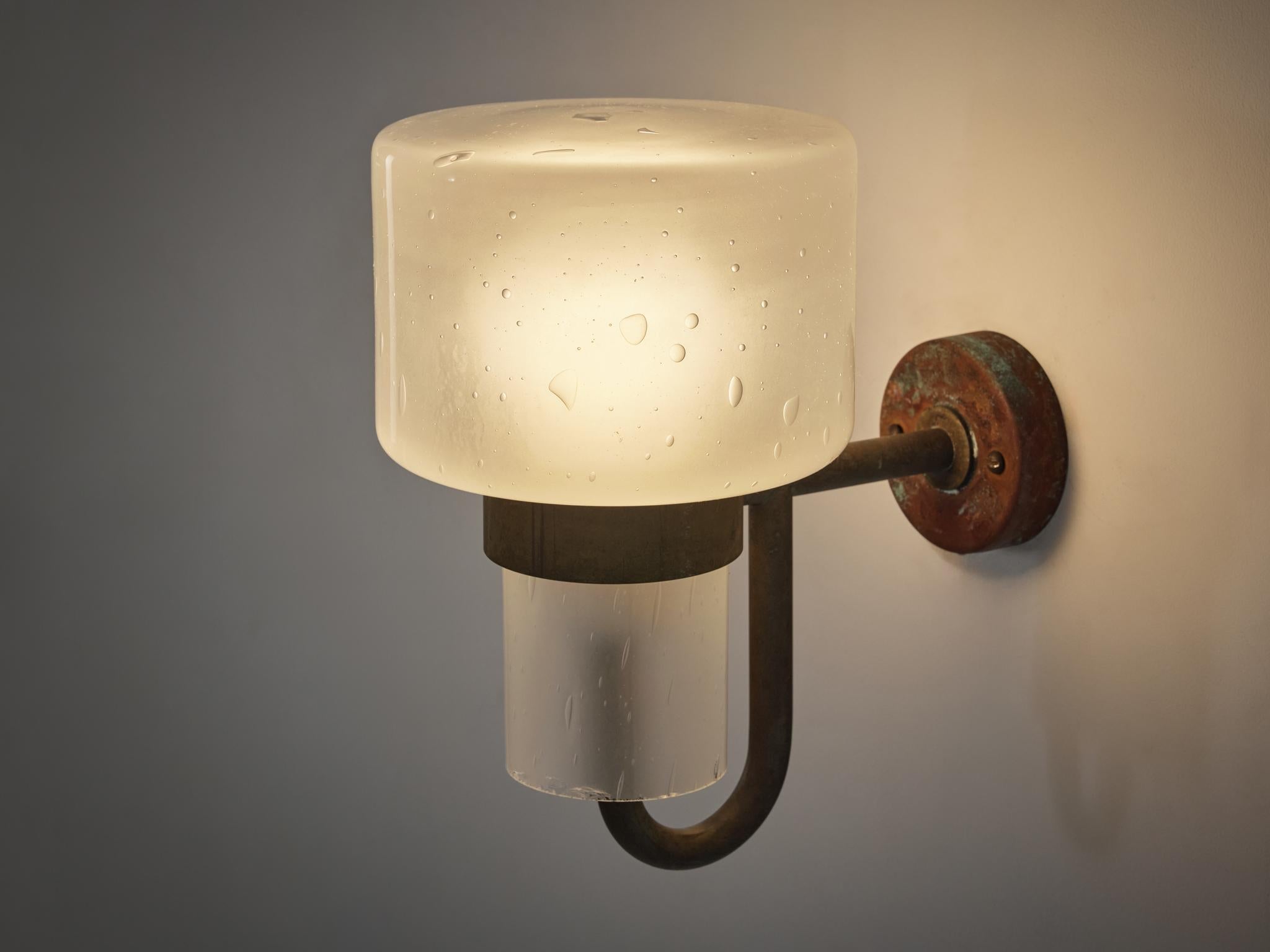 Hans-Agne Jakobsson Wall Light in Copper and Blown Glass lighting Morentz