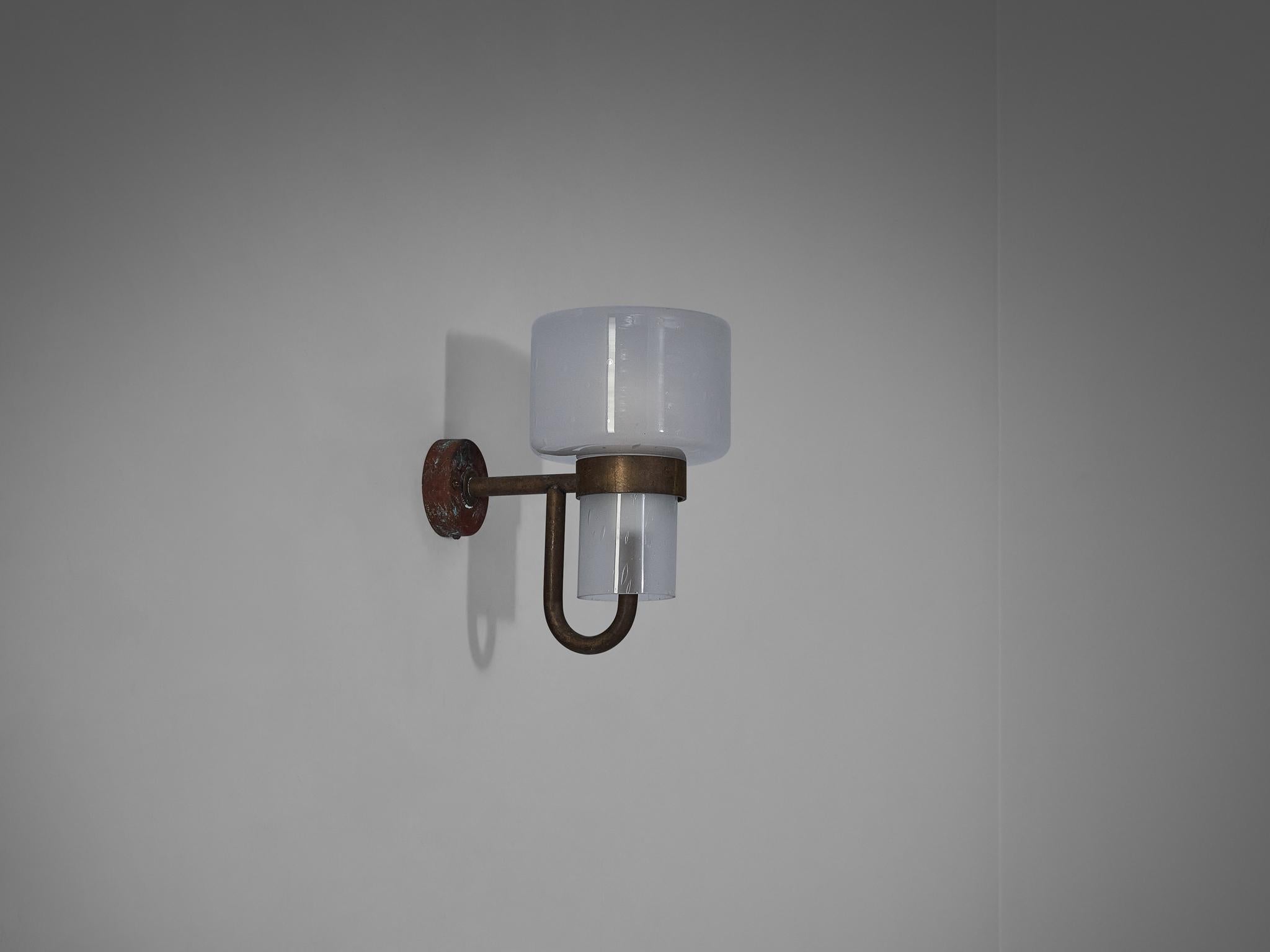 Hans-Agne Jakobsson Wall Light in Copper and Blown Glass lighting Morentz