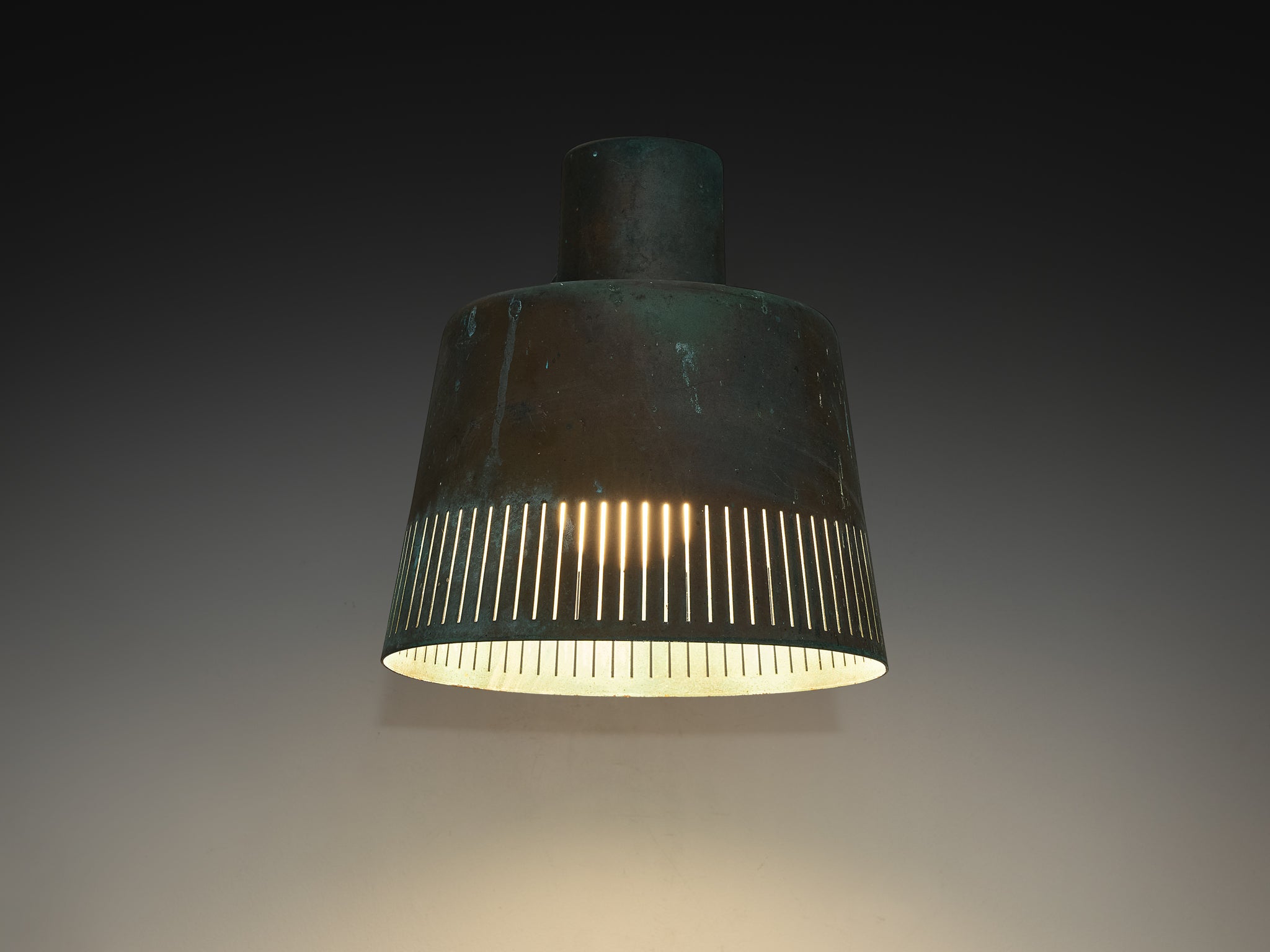 Hans Bergström for Ateljé Lyktan Wall Light in Patinated Copper Lighting Morentz