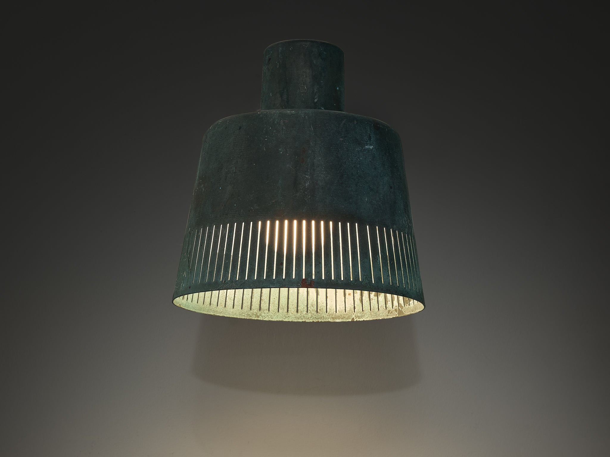 Hans Bergström for Ateljé Lyktan Wall Light in Patinated Copper Lighting Morentz