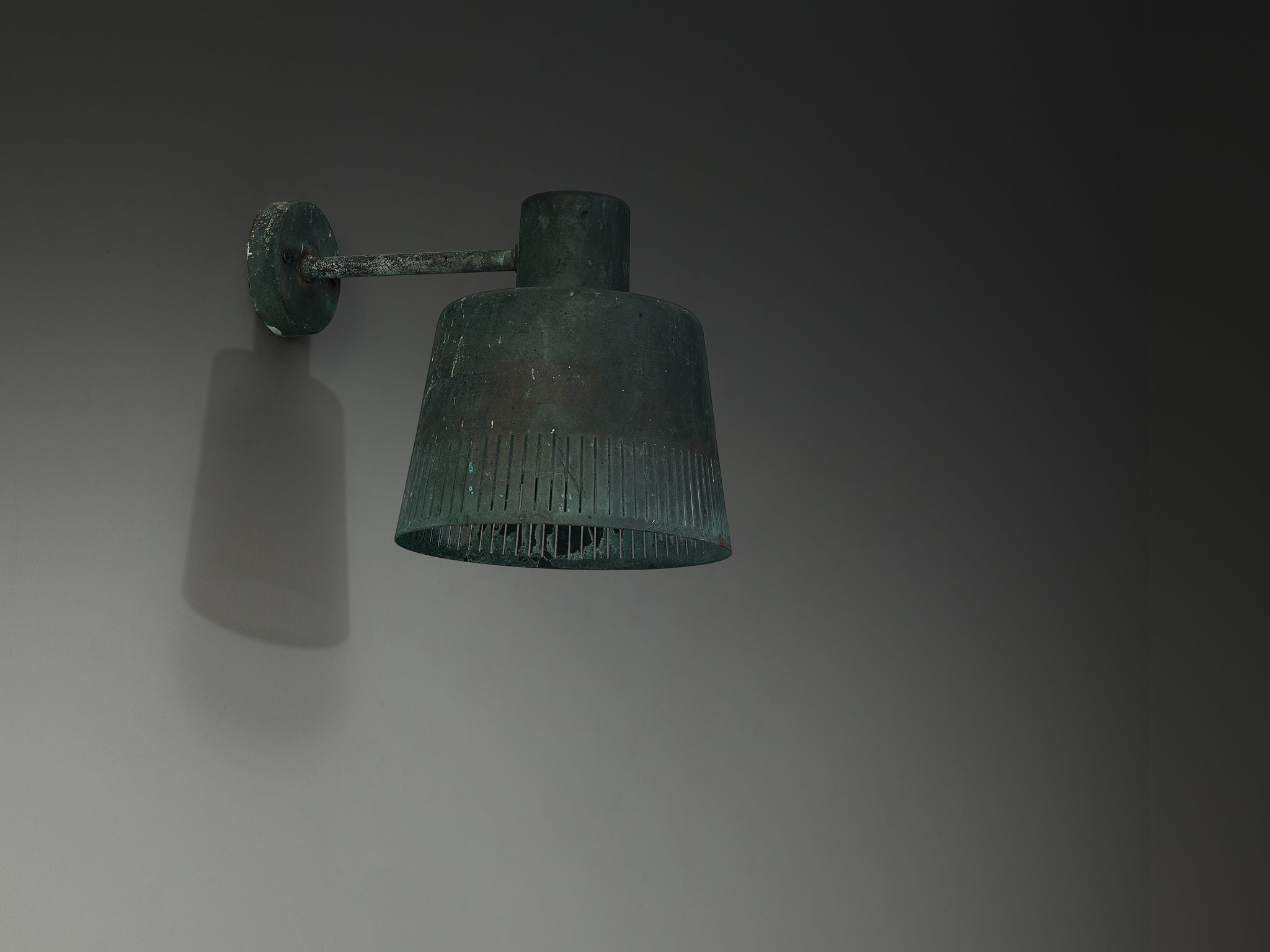 Hans Bergström for Ateljé Lyktan Wall Light in Patinated Copper Lighting Morentz