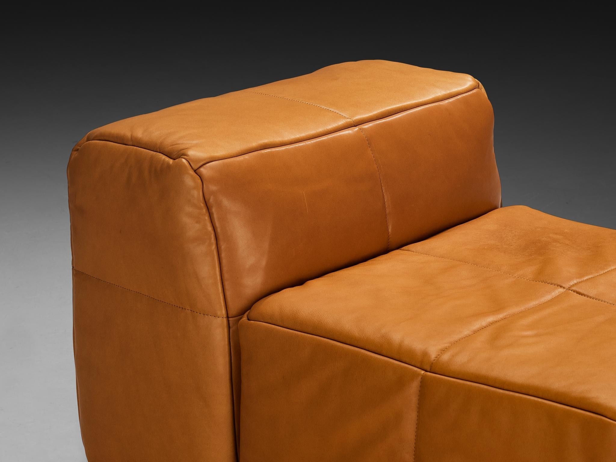 Hans Hopfer for Wiener Werkstätte Castell Lounge Chair in Cognac Leather seating Morentz
