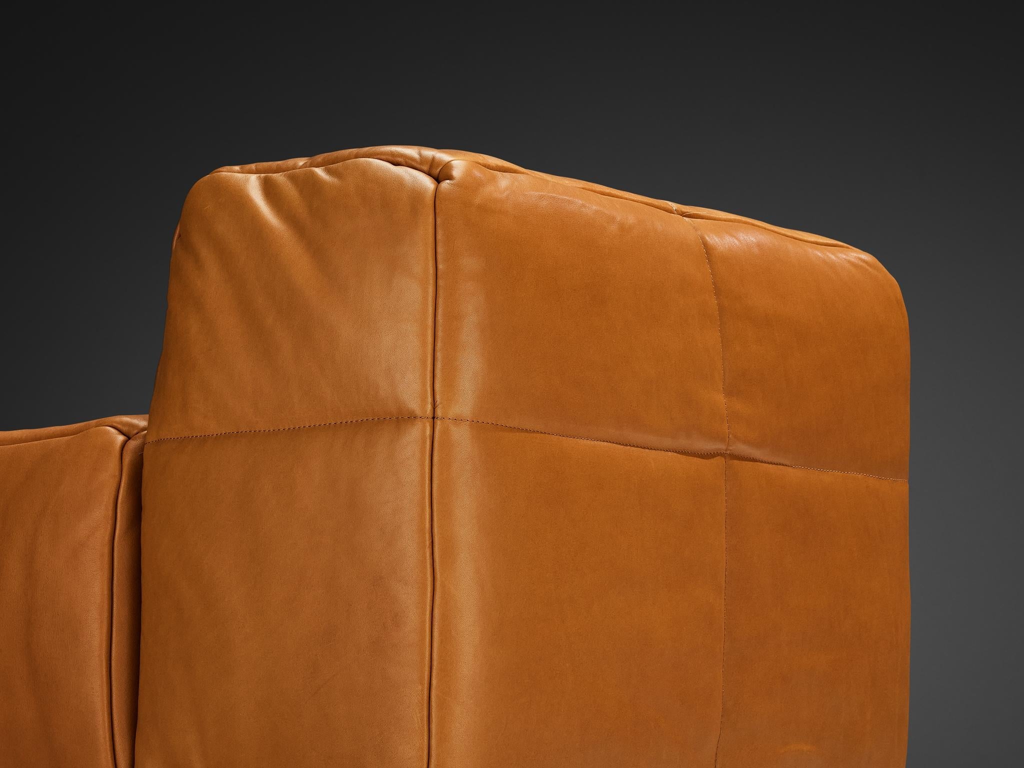 Hans Hopfer for Wiener Werkstätte Castell Lounge Chair in Cognac Leather seating Morentz