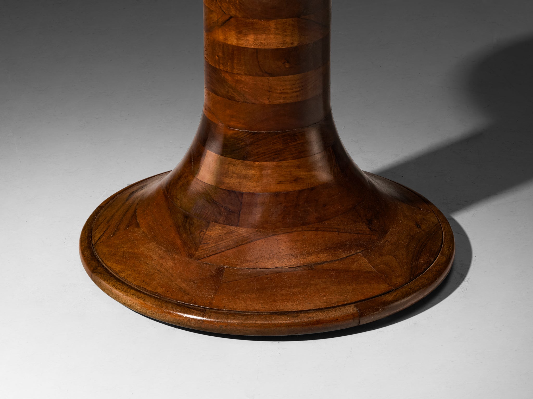 Sculptural Round Side Table in Walnut Tables Morentz