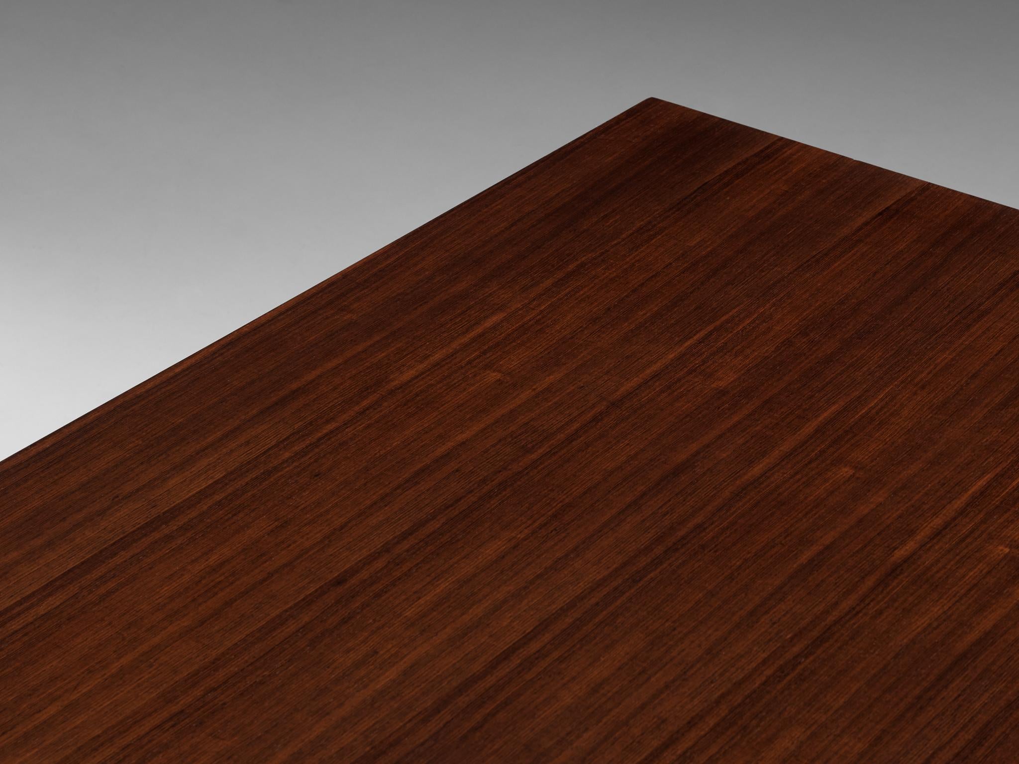 French Art Deco Dining Table with Elegant Base in Wood 1940s tables Morentz