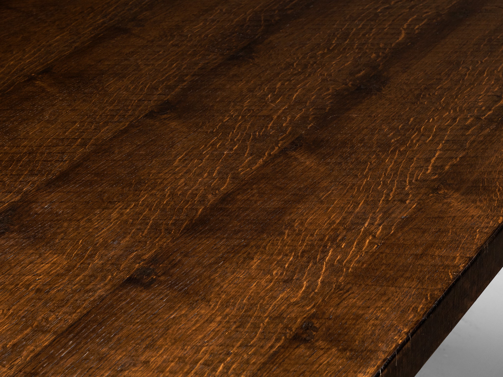 Giuseppe Rivadossi Dining Table in Oak with Cross Shaped Double Base Tables Morentz