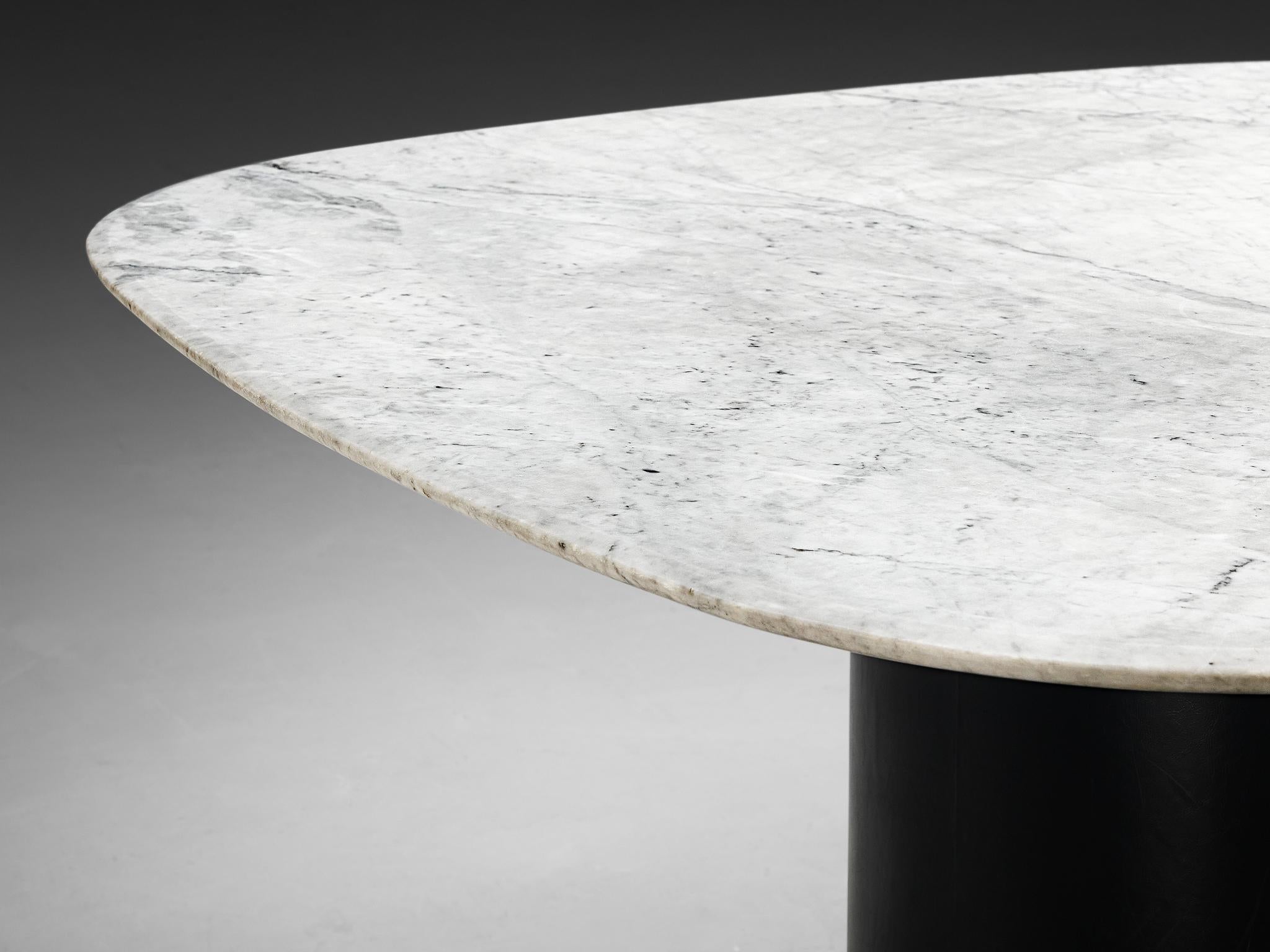 Marble Square Dining Table with Contrasting Base tables Morentz