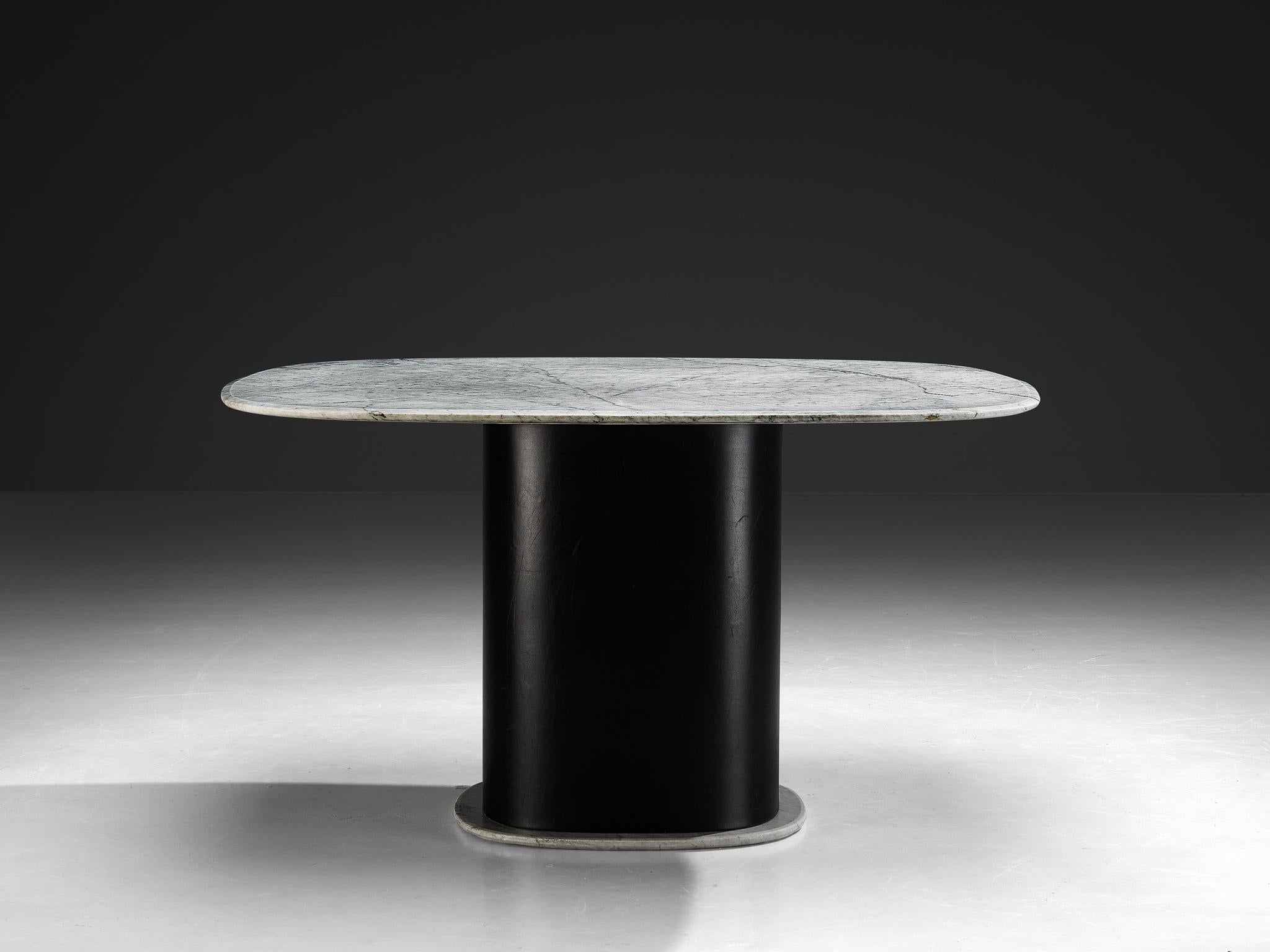 Marble Square Dining Table with Contrasting Base tables Morentz