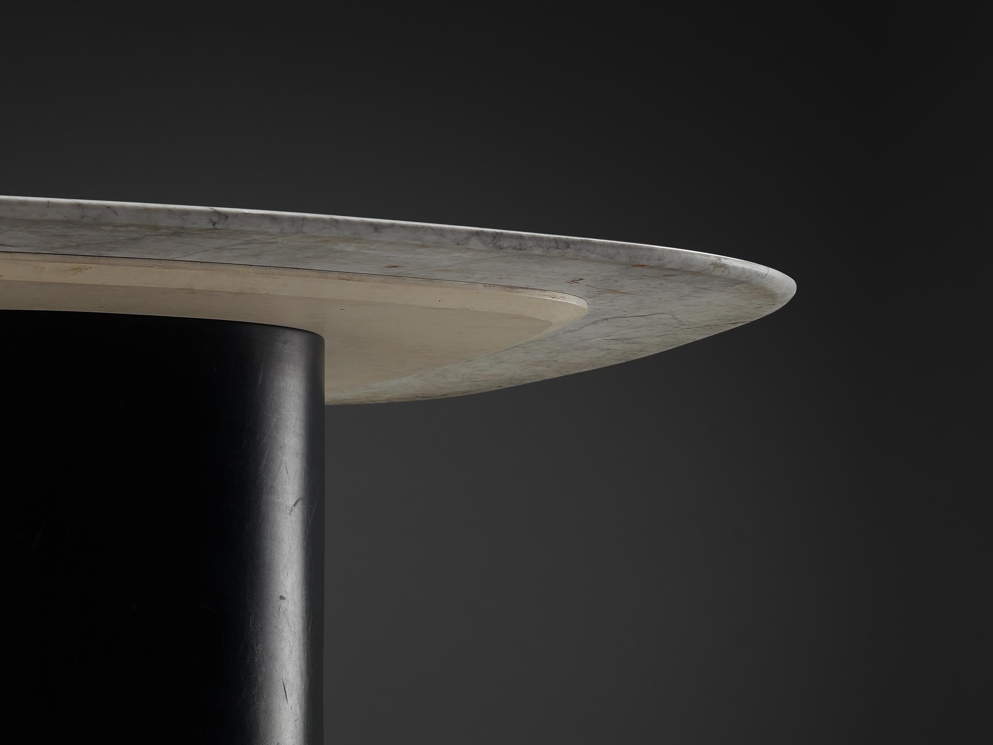 Marble Square Dining Table with Contrasting Base tables Morentz