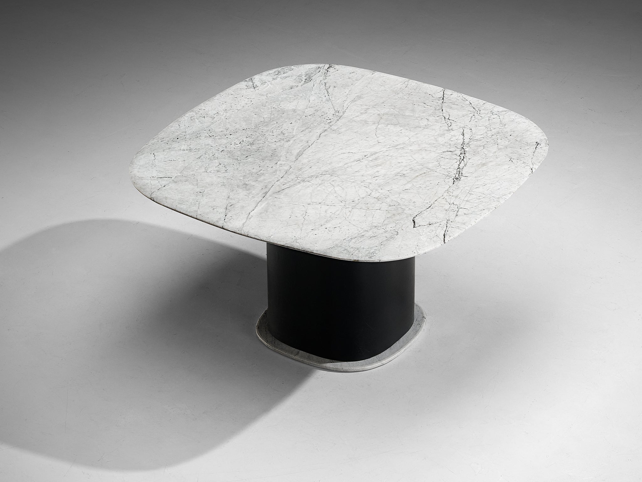 Marble Square Dining Table with Contrasting Base Tables Morentz