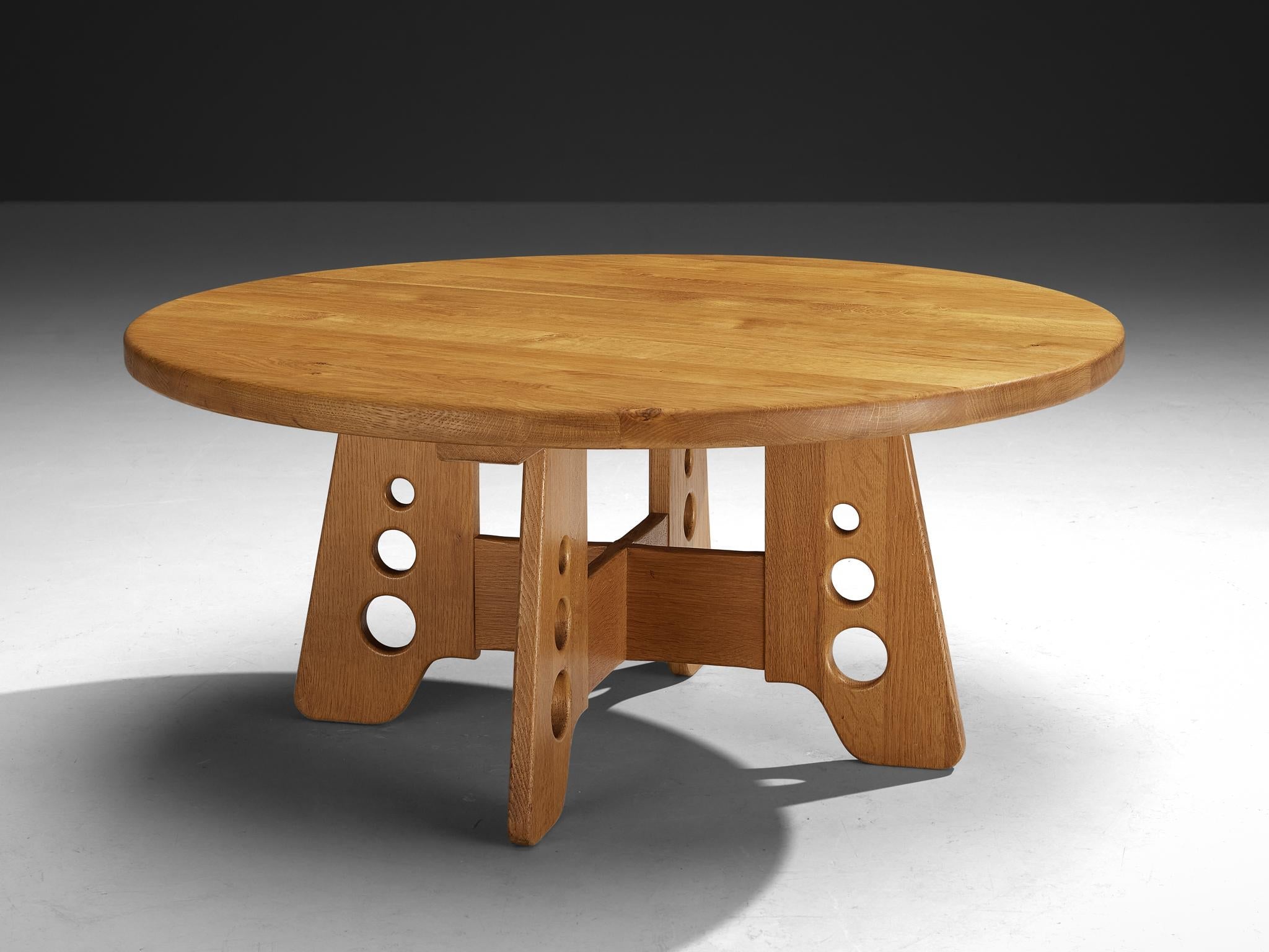 Scandinavian Coffee Table with Trapezium Base in Solid Oak tables Morentz