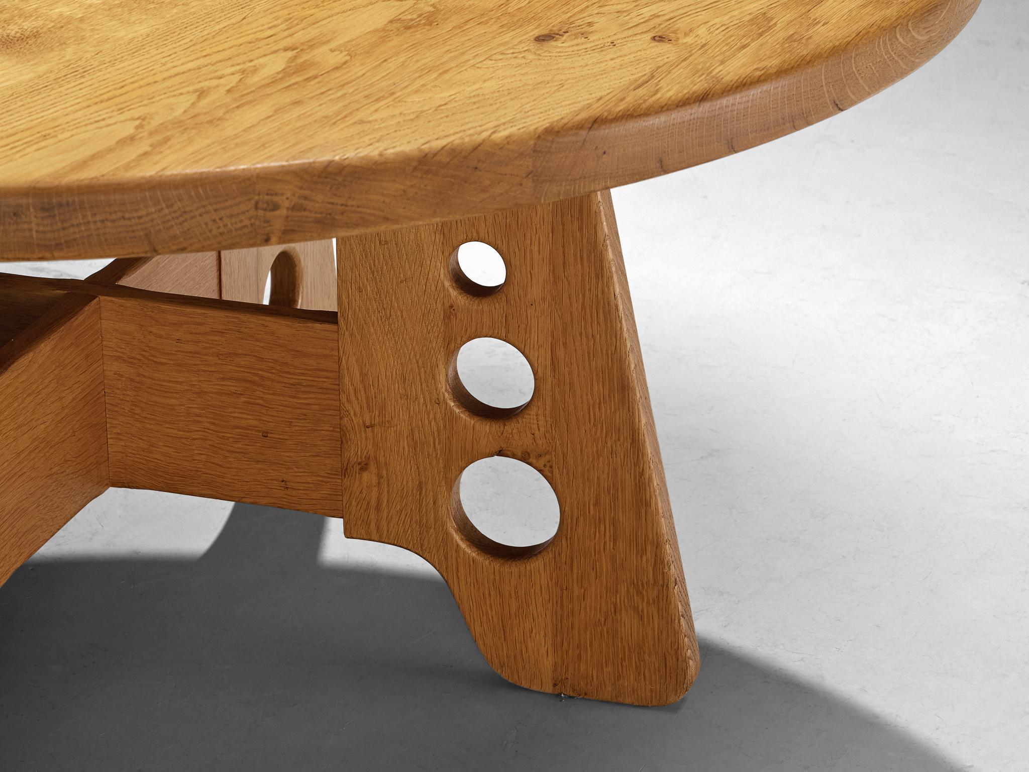 Scandinavian Coffee Table with Trapezium Base in Solid Oak tables Morentz