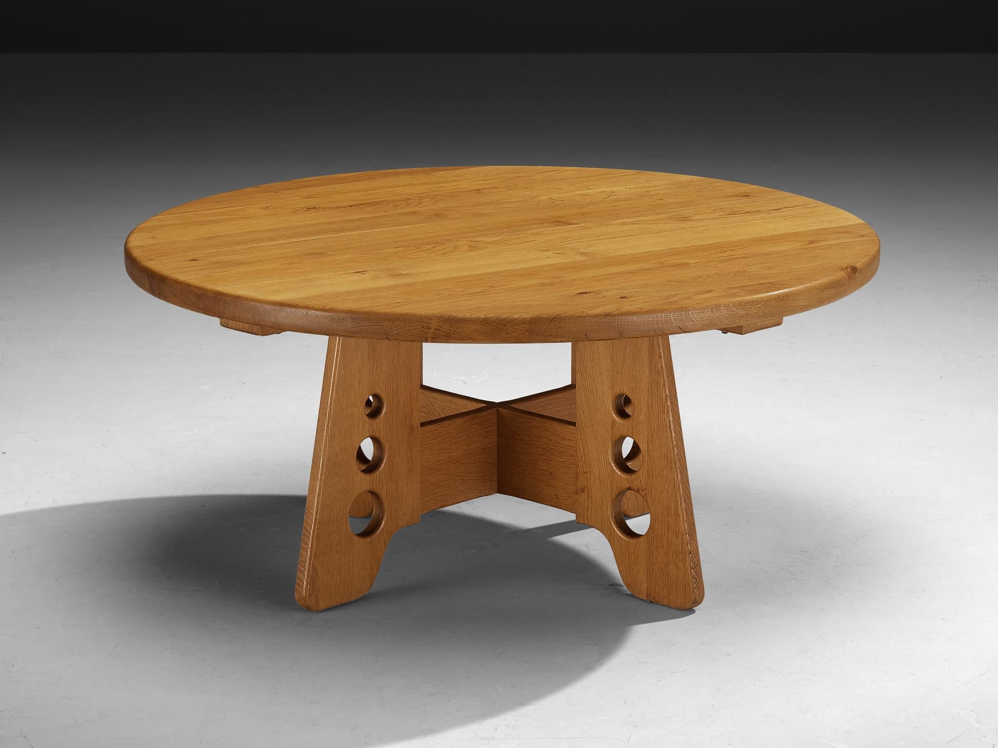 Scandinavian Coffee Table with Trapezium Base in Solid Oak tables Morentz