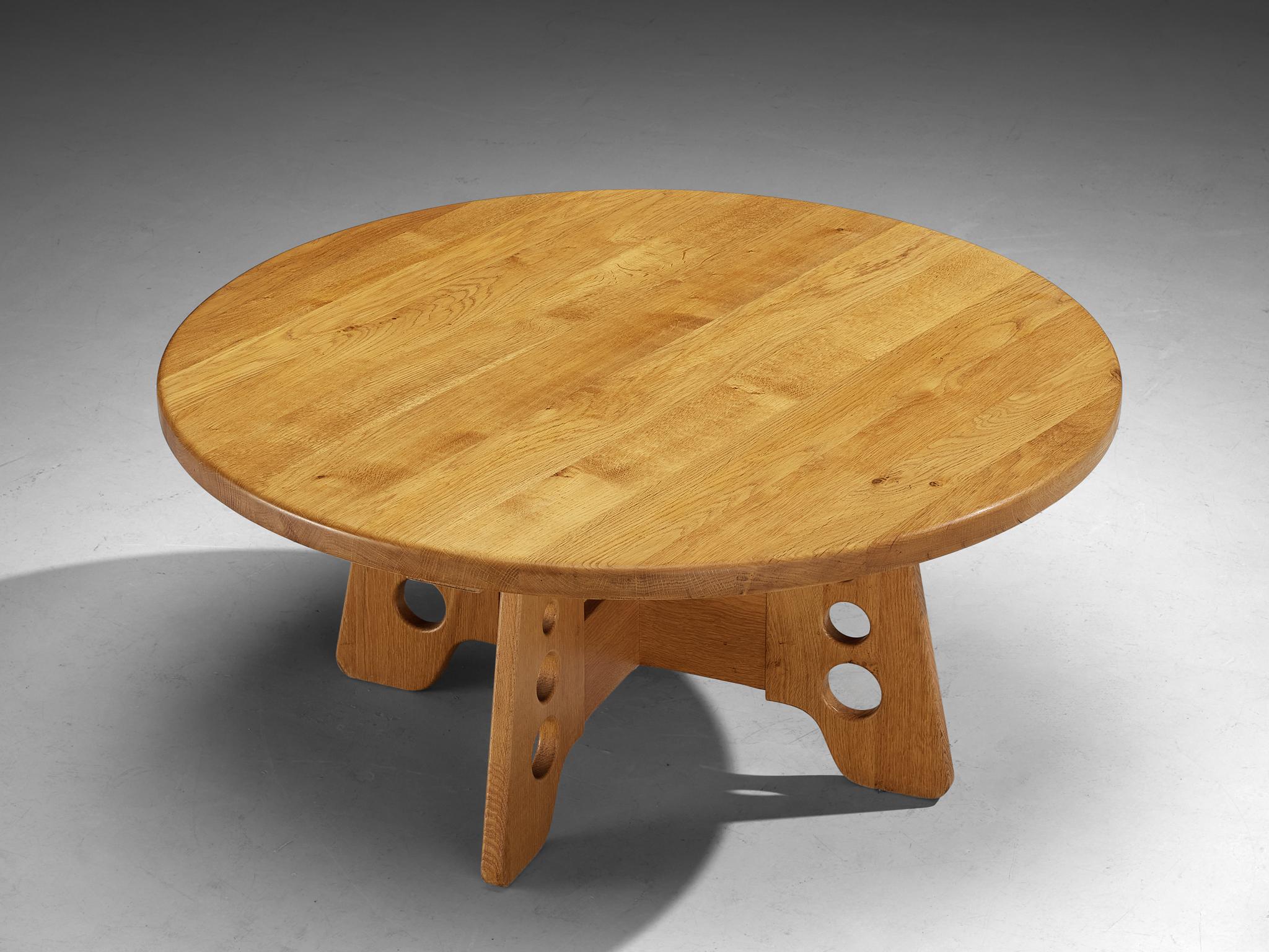 Scandinavian Coffee Table with Trapezium Base in Solid Oak tables Morentz