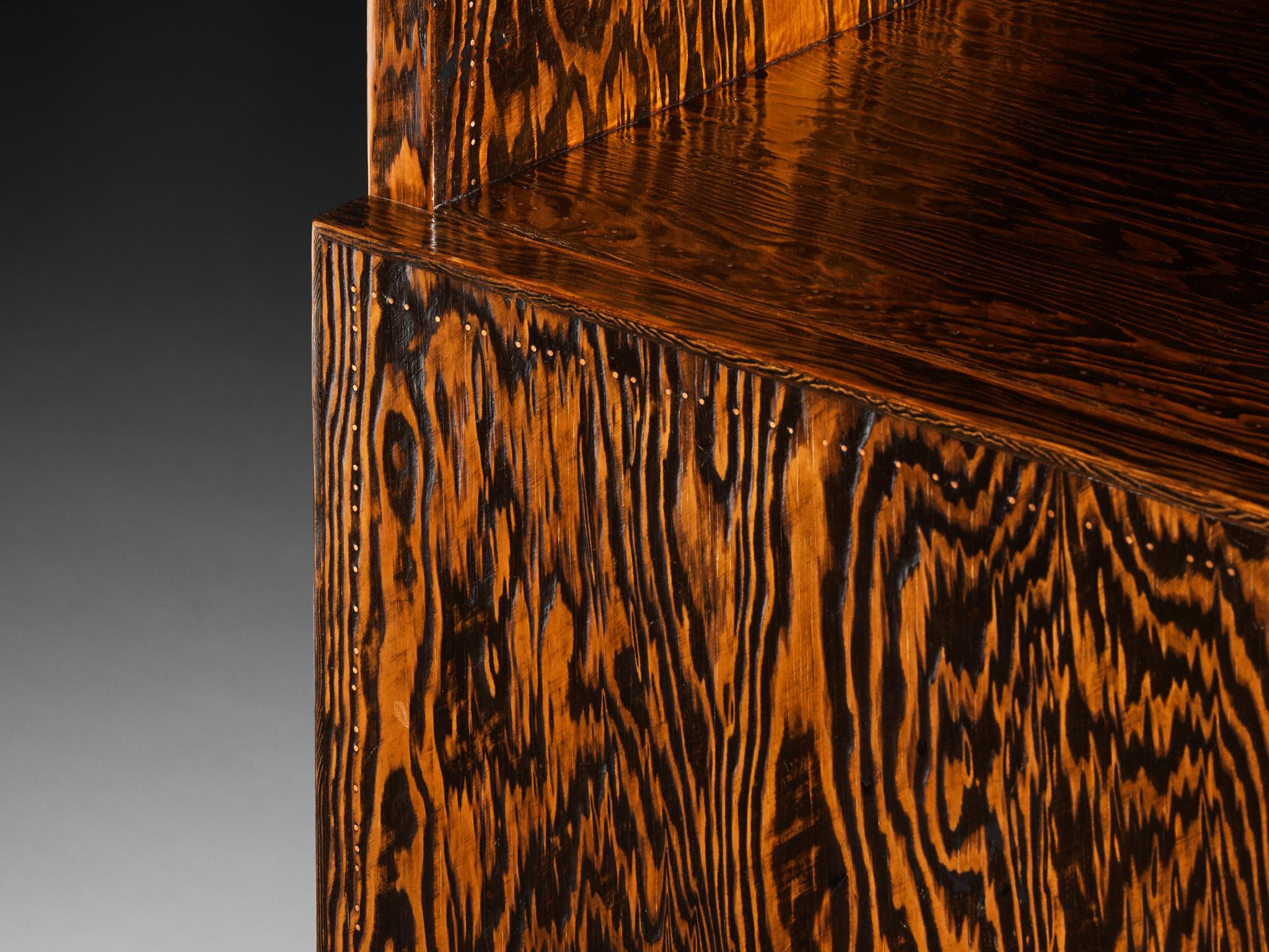 André Sornay Large Cabinet in Oregon Pine and Copper case pieces and storage cabinets Morentz