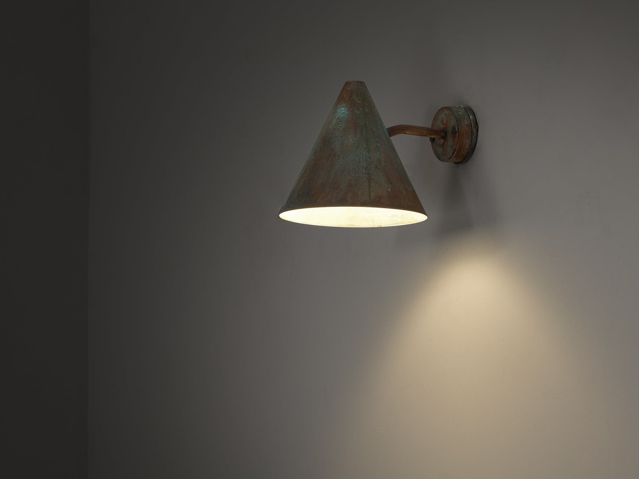 Hans-Agne Jakobsson 'Tratten' Wall Light in Patinated Copper lighting Morentz