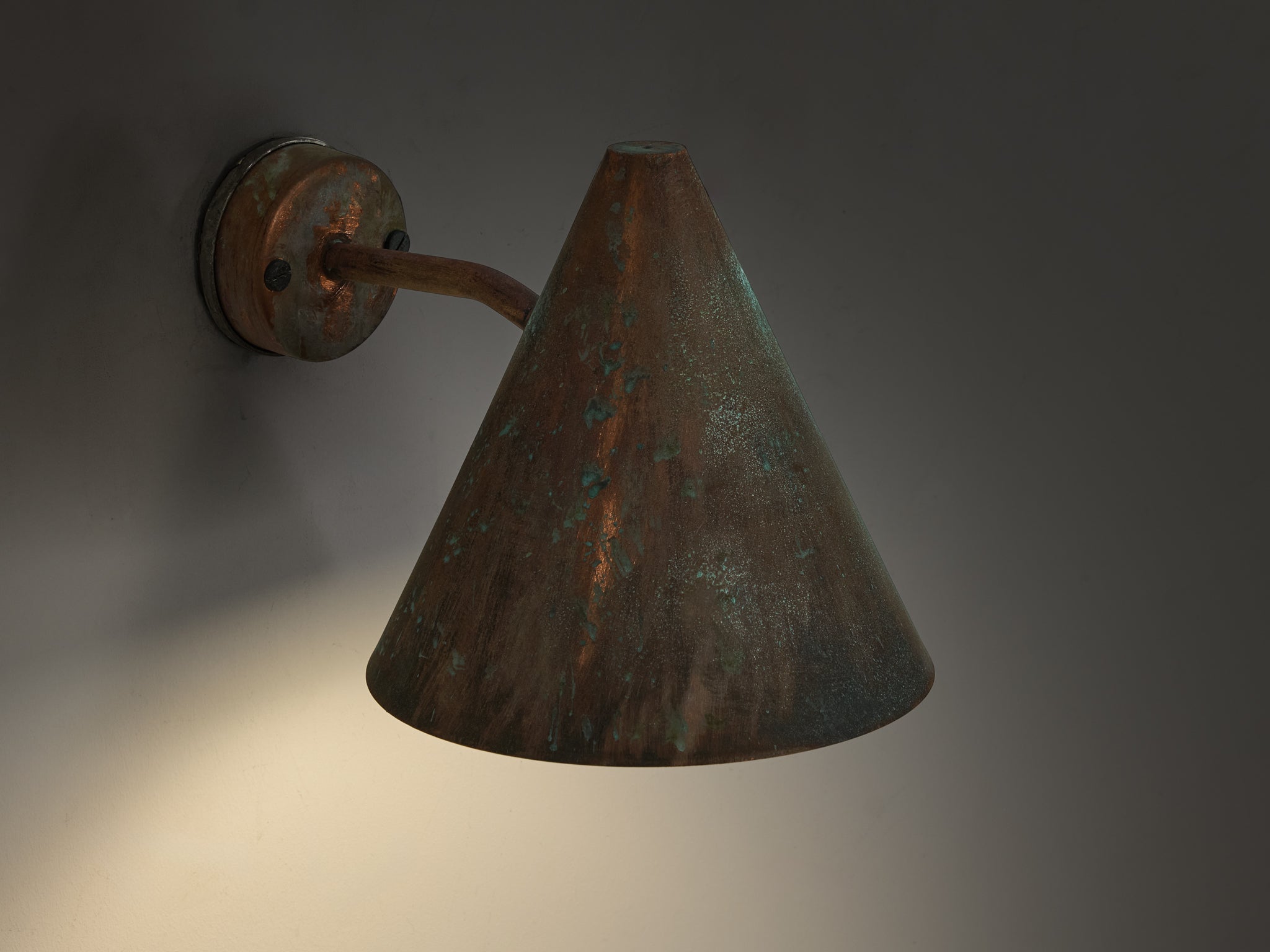 Hans-Agne Jakobsson 'Tratten' Wall Light in Patinated Copper lighting Morentz